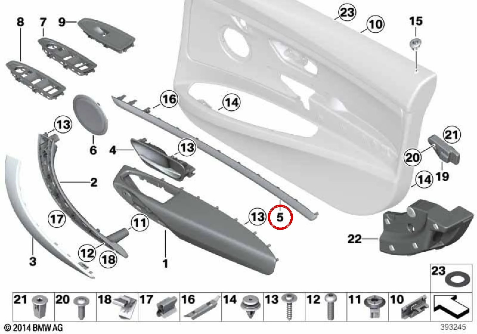 BMW 3 Serisi F34 Ön Sağ Dekoratif Çıta 51417315330