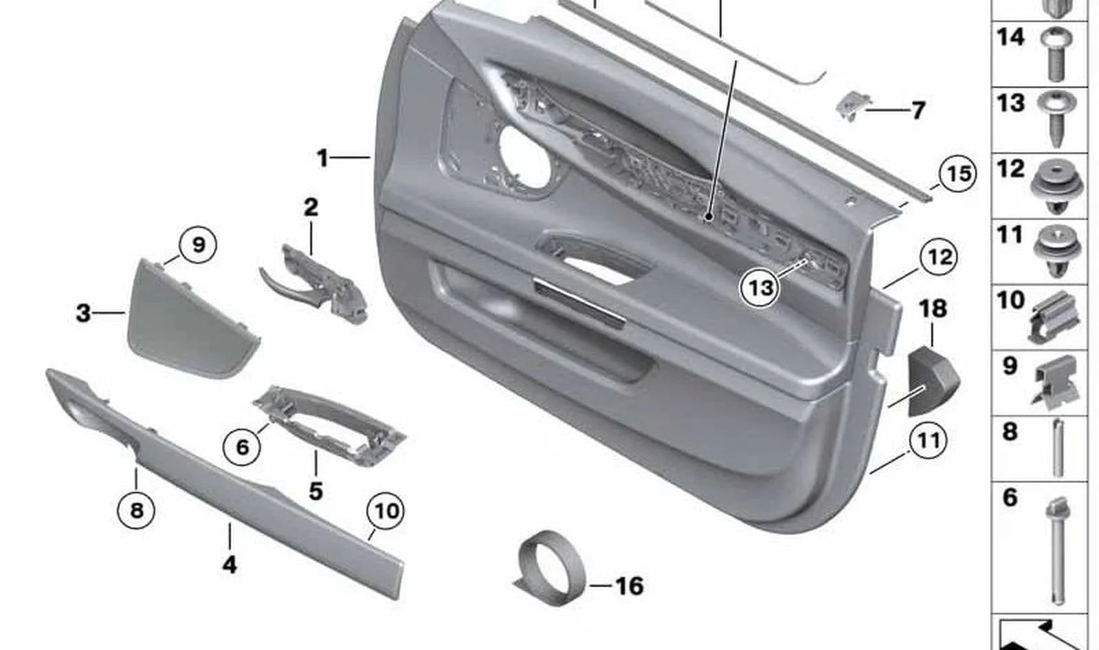 BMW 7 Serisi F01 F02 Sağ Ahşap Kapı Çıtası 51417318104