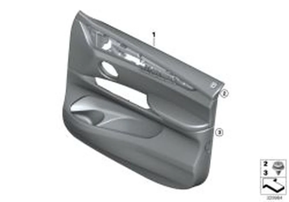 BMW F15 F16 Ön Sol Deri Kapı Döşemesi 51417375125
