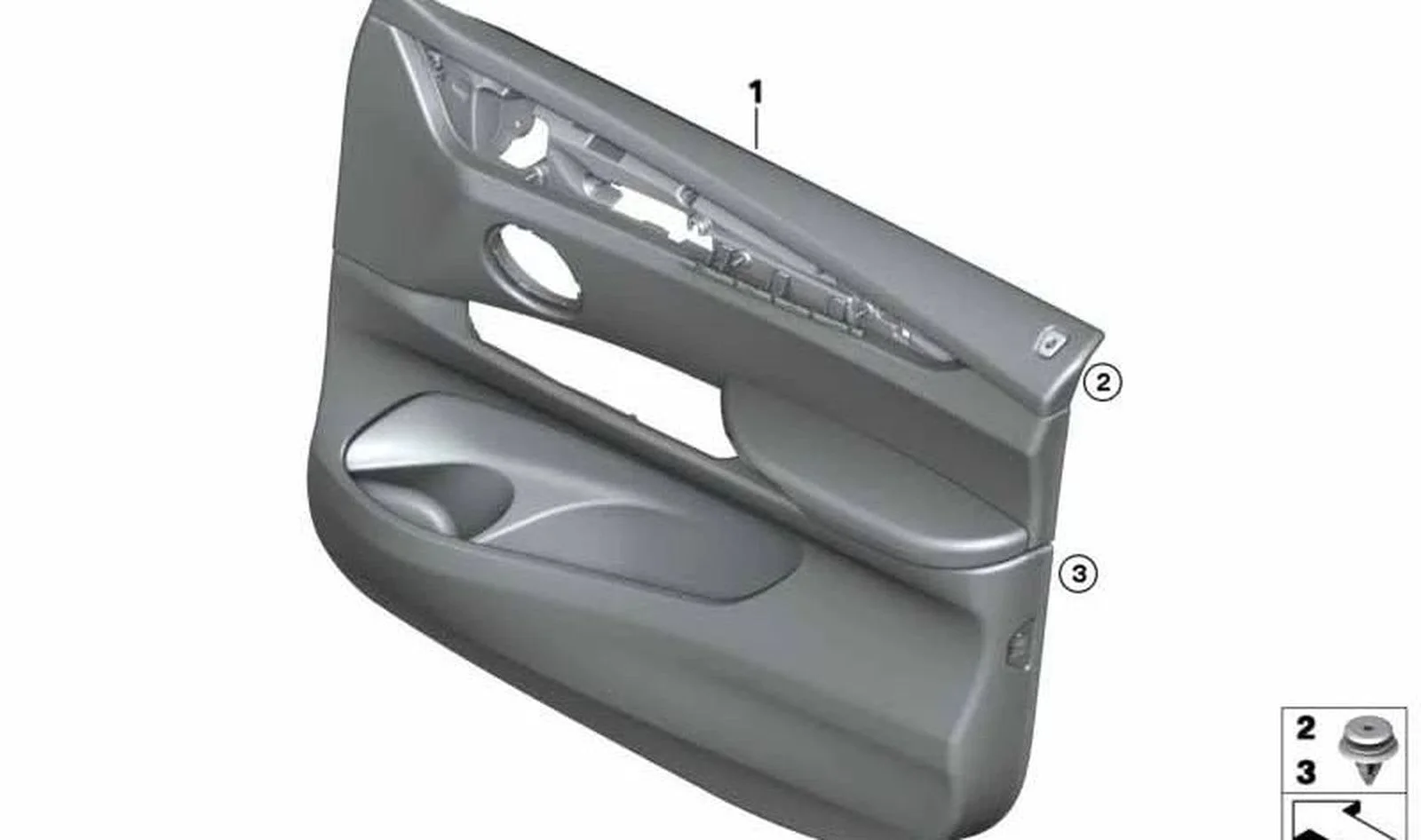 BMW F15 F16 Ön Sol Deri Kapı Döşemesi 51417375125