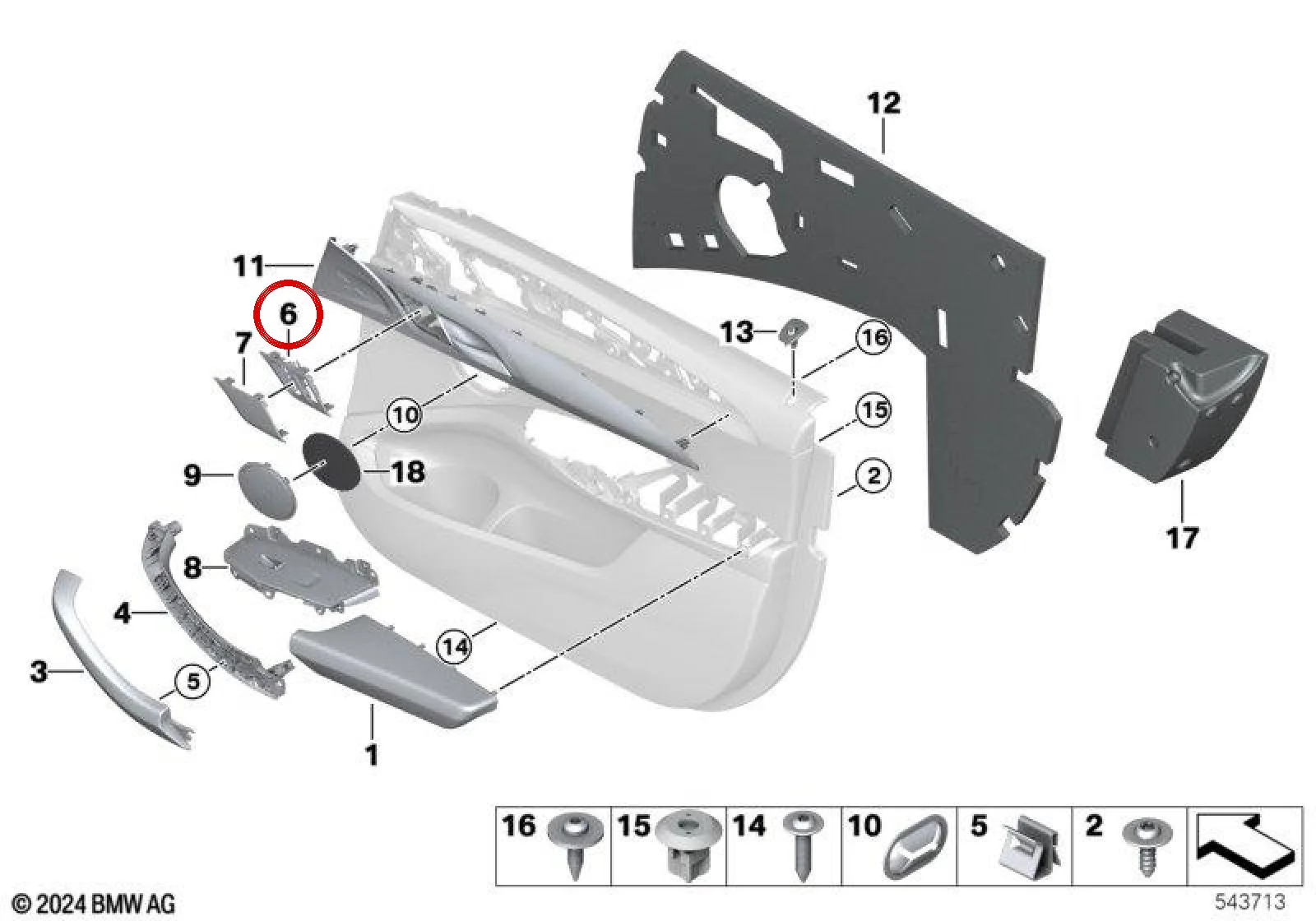BMW G01 G02 Sol Trim Kaplaması 51417410293