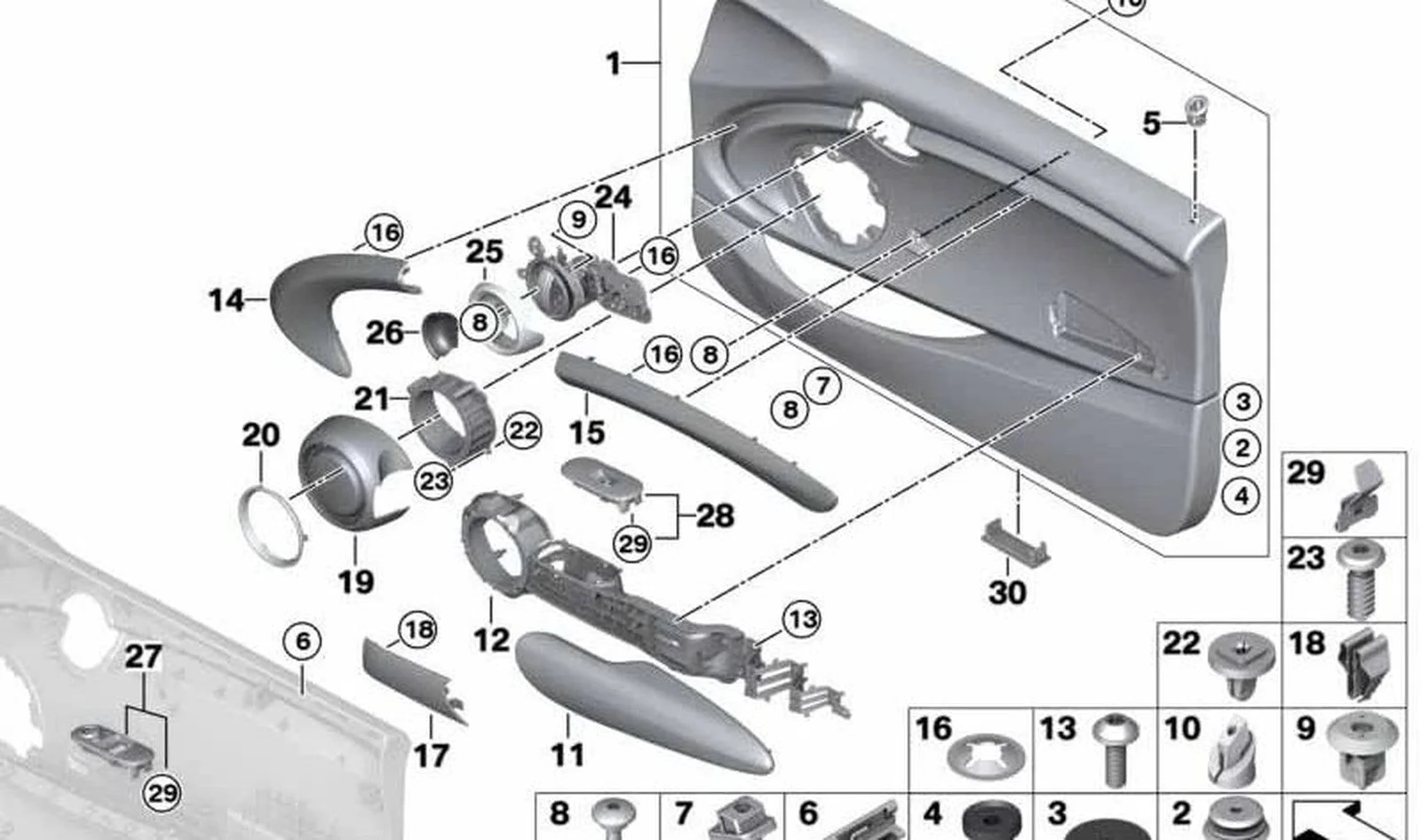 BMW F54 F55 F56 F57… Ön Kapı Tutamağı Vida Kapağı 51417419626