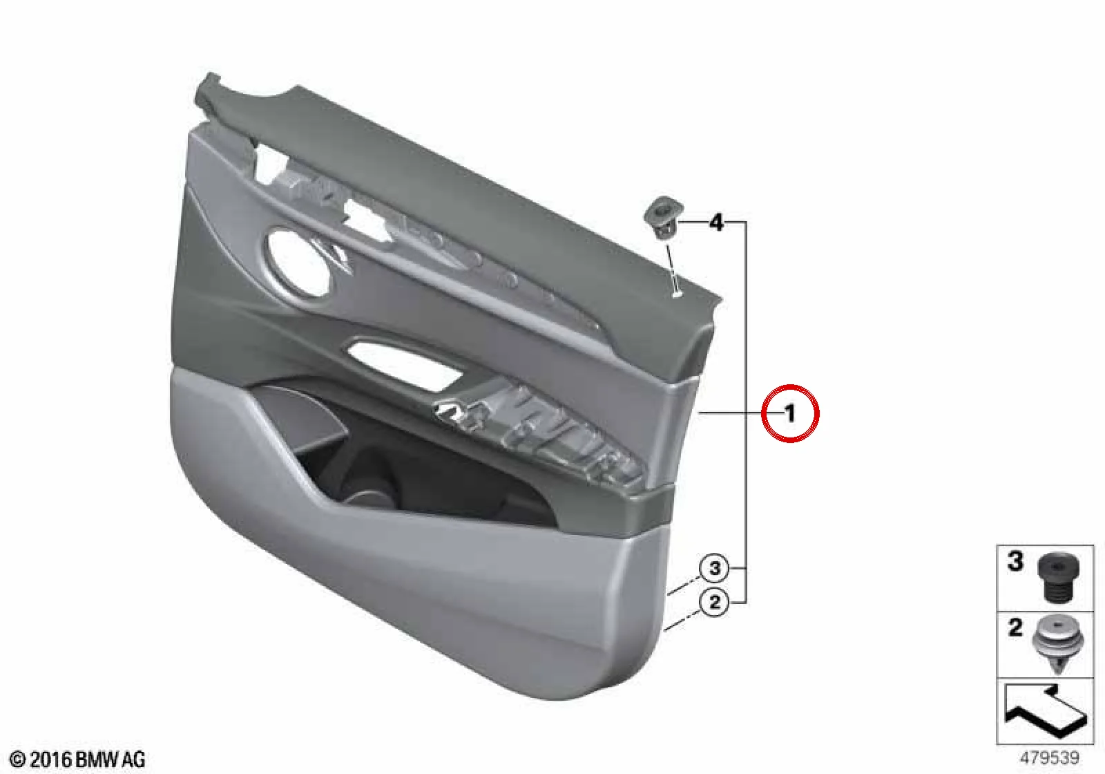 BMW X1 F48 F49 Ön Sol Kapı İç Döşemesi 51417438051