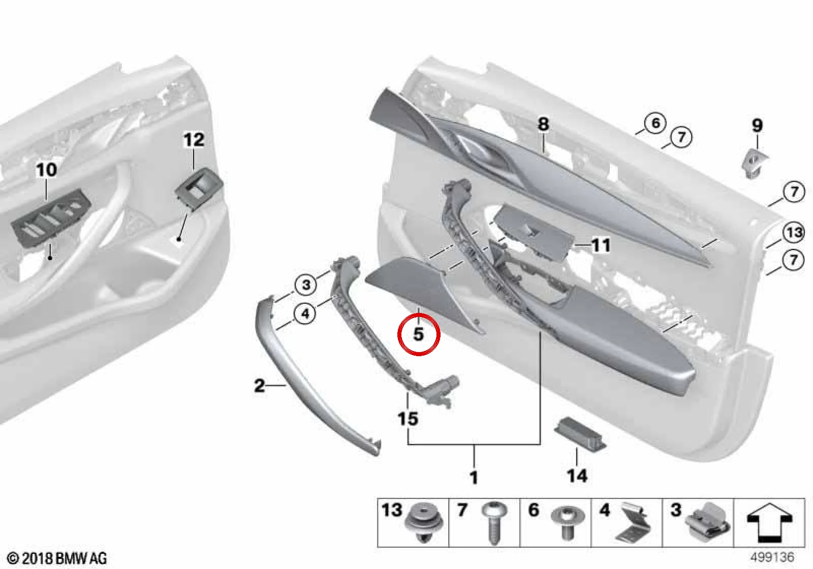 BMW F90 G30 G31 G32… Sol Hoparlör Kapağı 51417438565