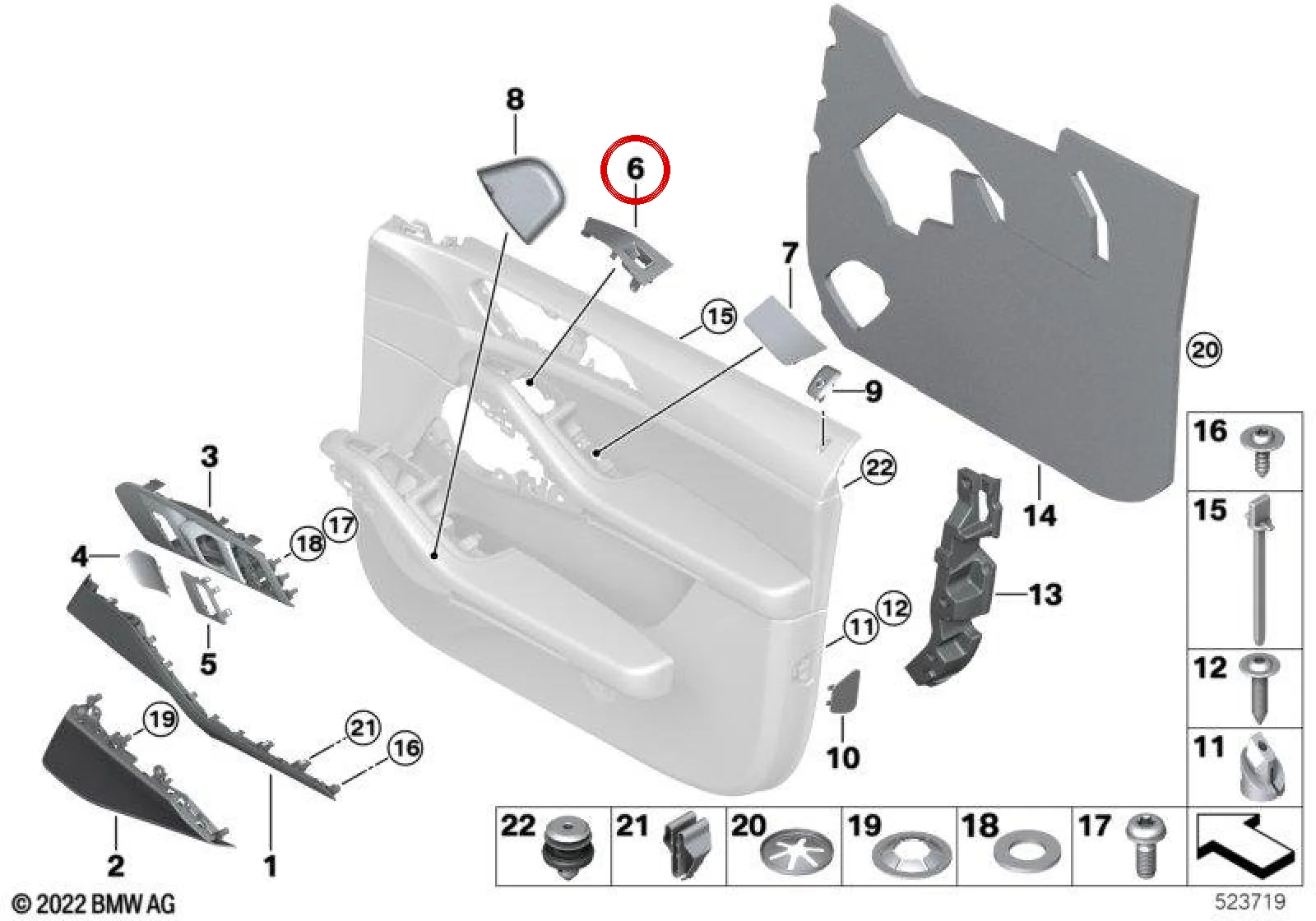 BMW G05 G07 Ön Sol Cam Düğmesi Çerçeve Kapağı 51417956481
