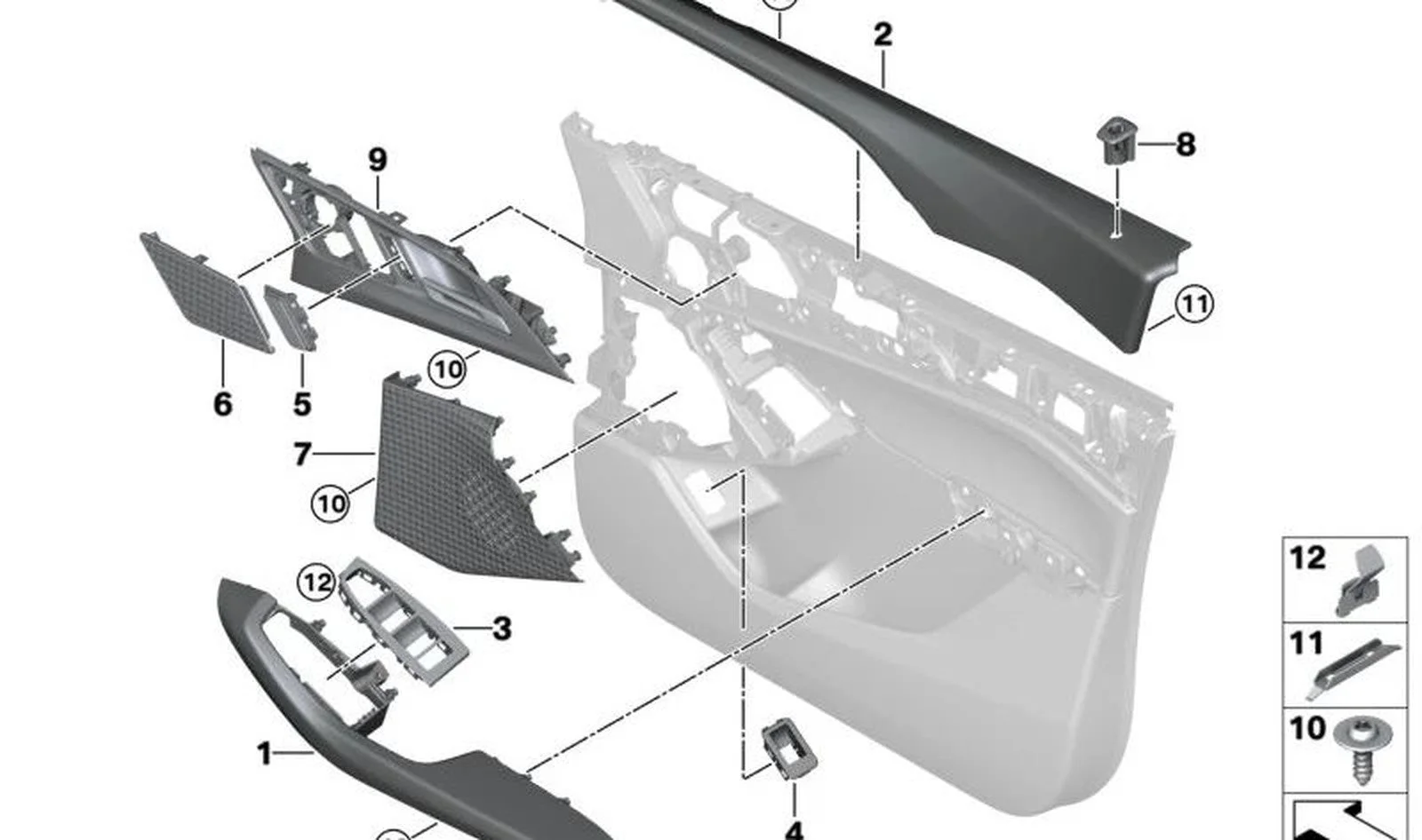 BMW 3 Serisi E46 Sol Cam Açma Düğmesi Çerçevesi 51419108921
