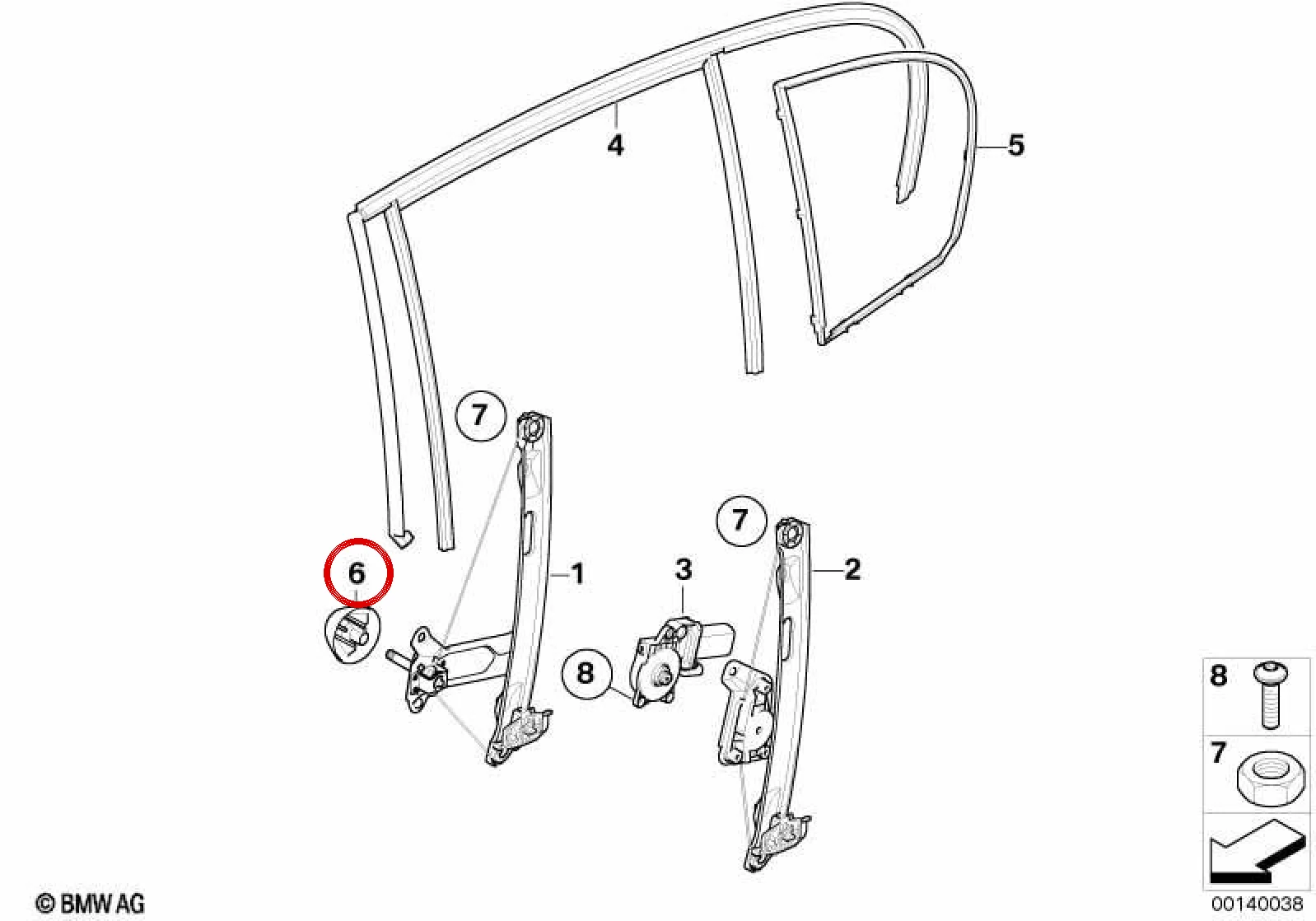 BMW 1 Serisi E87 Sol Kauçuk Dayama Takozu 51427123505