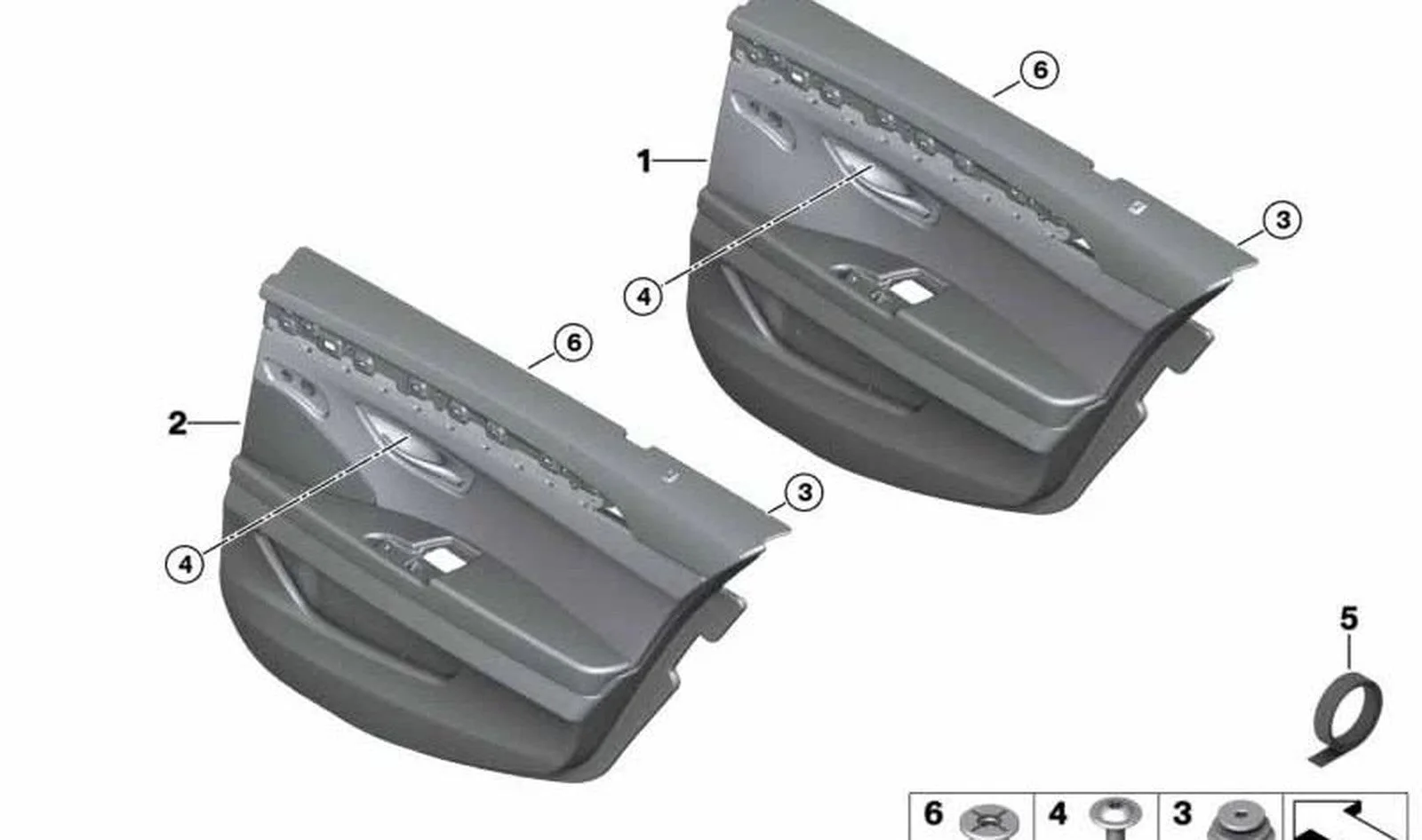 BMW 5 Serisi F10 F11 Sol Arka Deri Kapı Paneli 51427273303