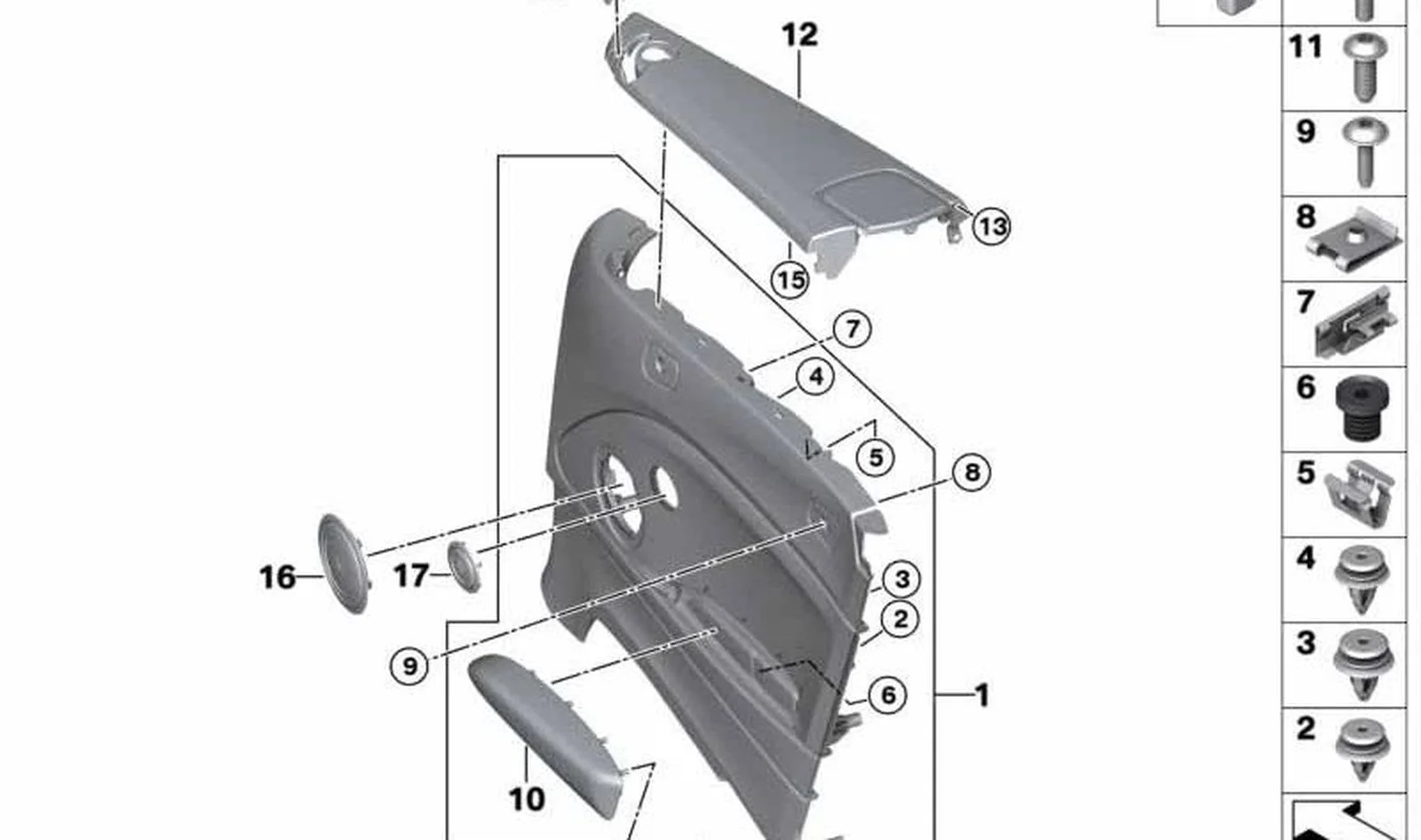 BMW F23 F30 F31 F32… Arka Tiz Hoparlör Izgarası 51427281459