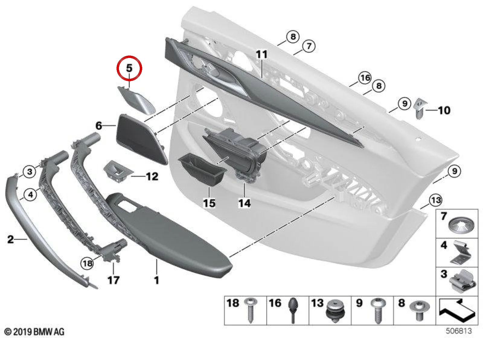BMW F90 G30 G31 G32… Sağ Tiz Hoparlör Kapağı Titan 51427418438