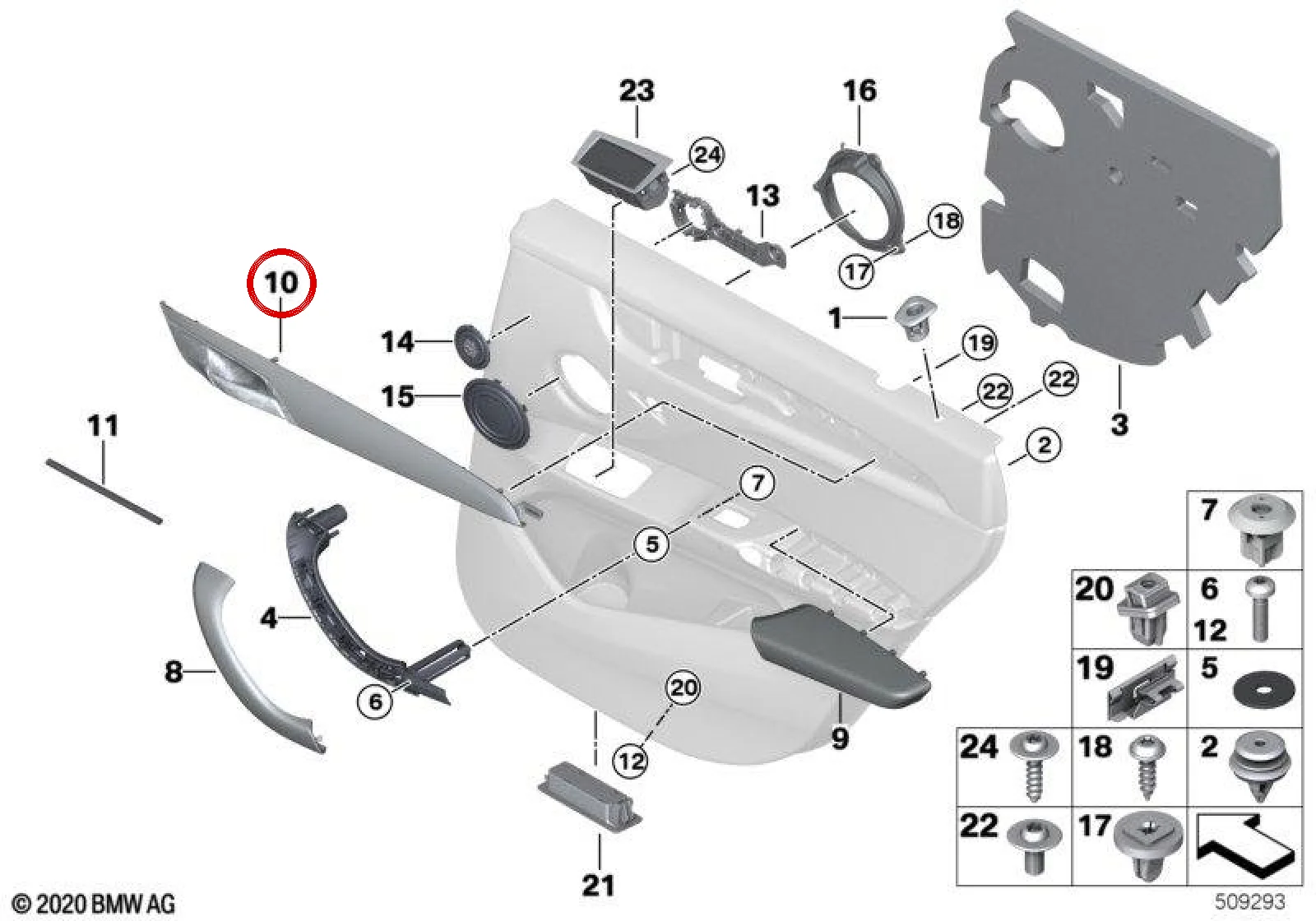 BMW X1 F48 F49 Sol Kapı Trim Çıtası 51428067625