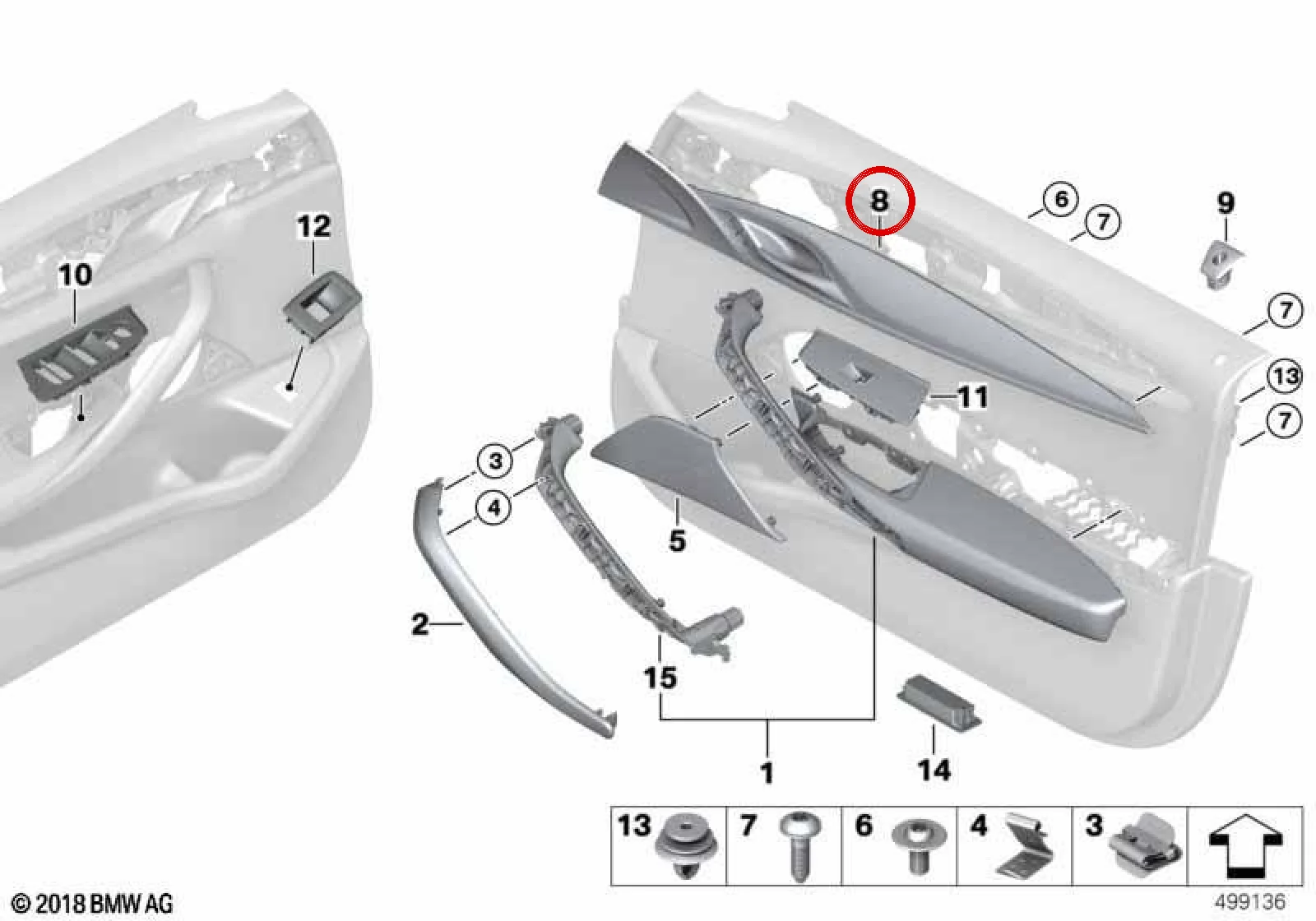 BMW 5 Serisi F90 Sağ Karbon Dekoratif Çıta 51428090506