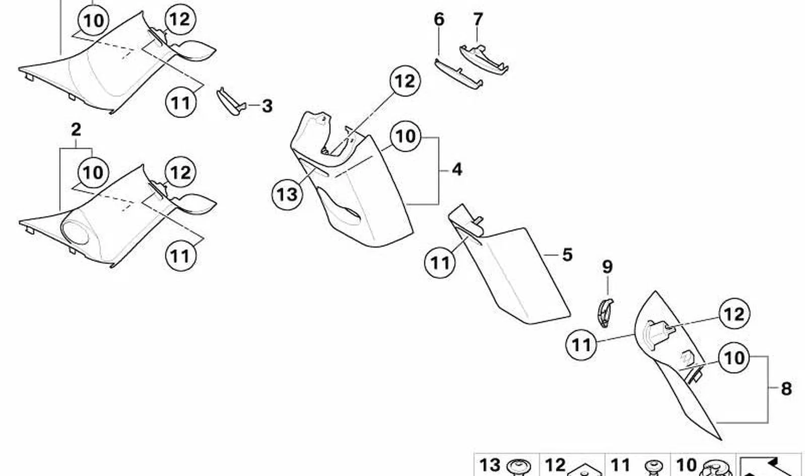 BMW MINI R55 Sağ C Direği Airbag Kapağı 51432756070