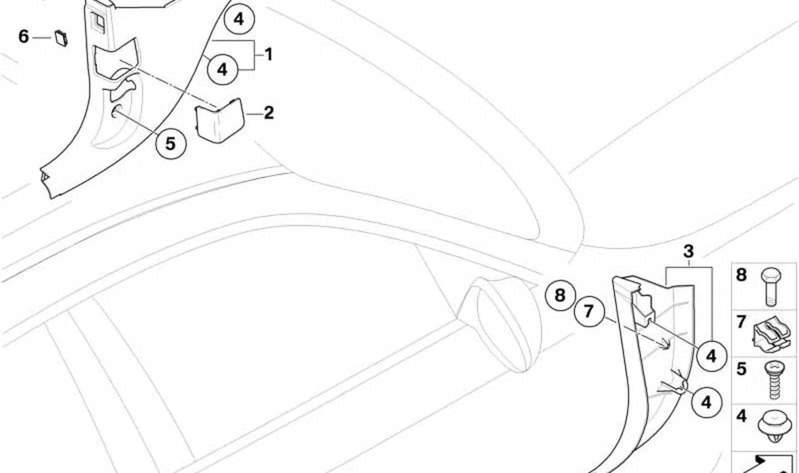BMW 1 Serisi E81 E82 E87 E88 Torpido Sağ Yan Kapağı 51437121036