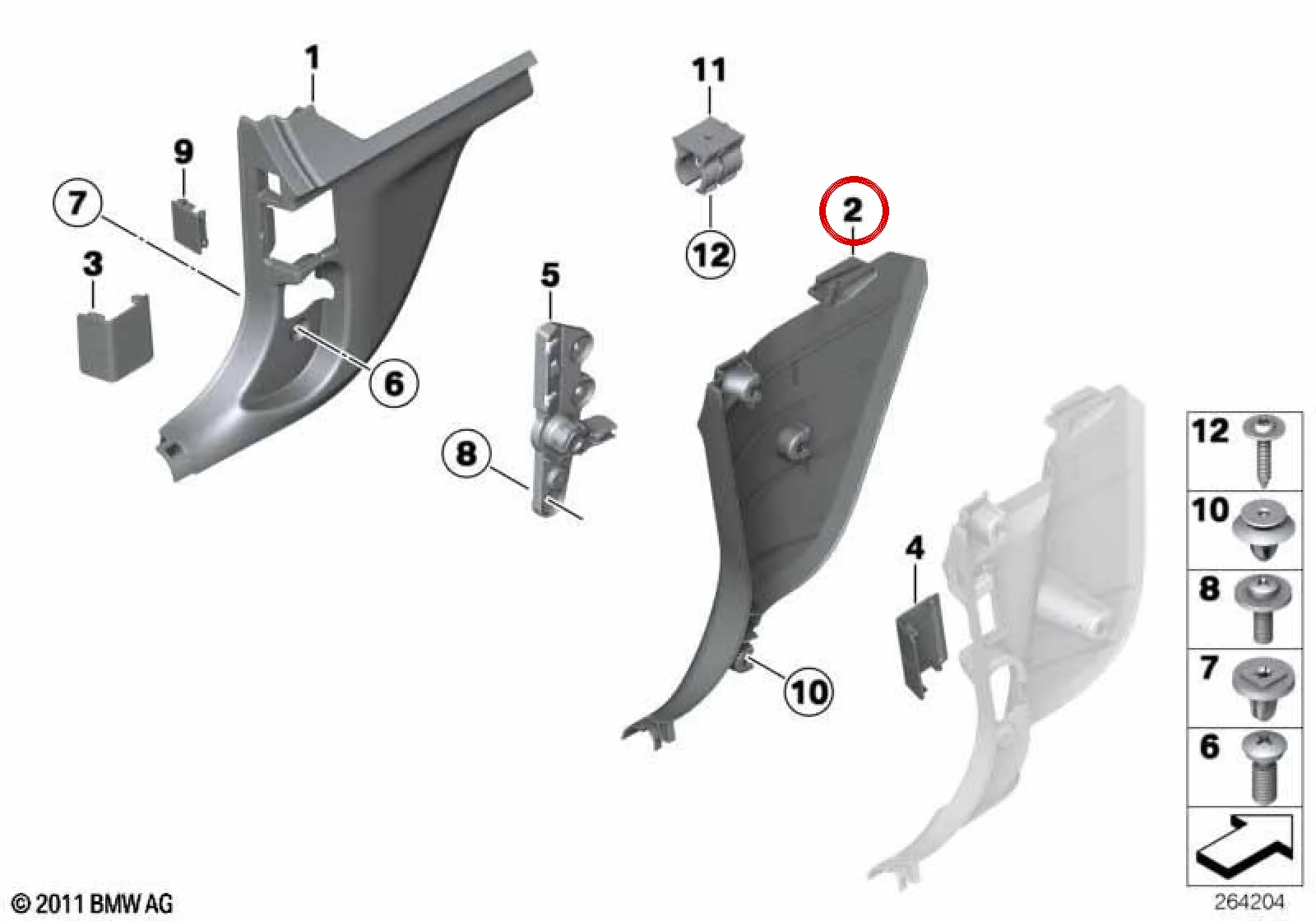 BMW F20 F21 F22 F23 Ön Sağ Alt Yan Kaplama 51437250868