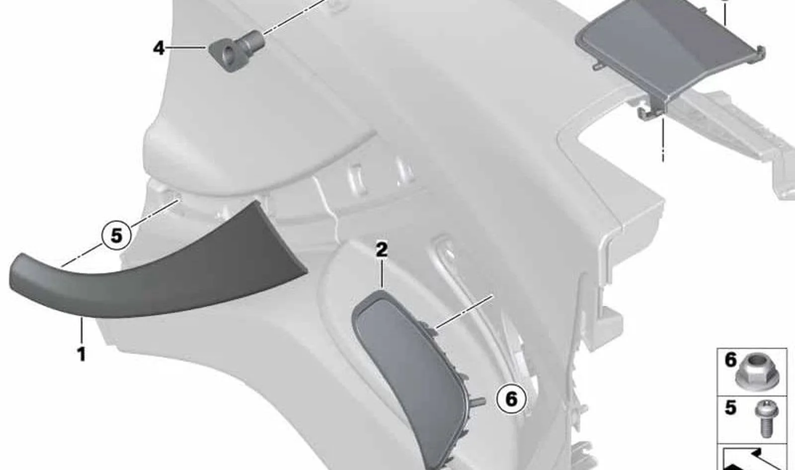 BMW 6 Serisi F12 Sol Mekanizma Kolu Kaplaması 51437291847
