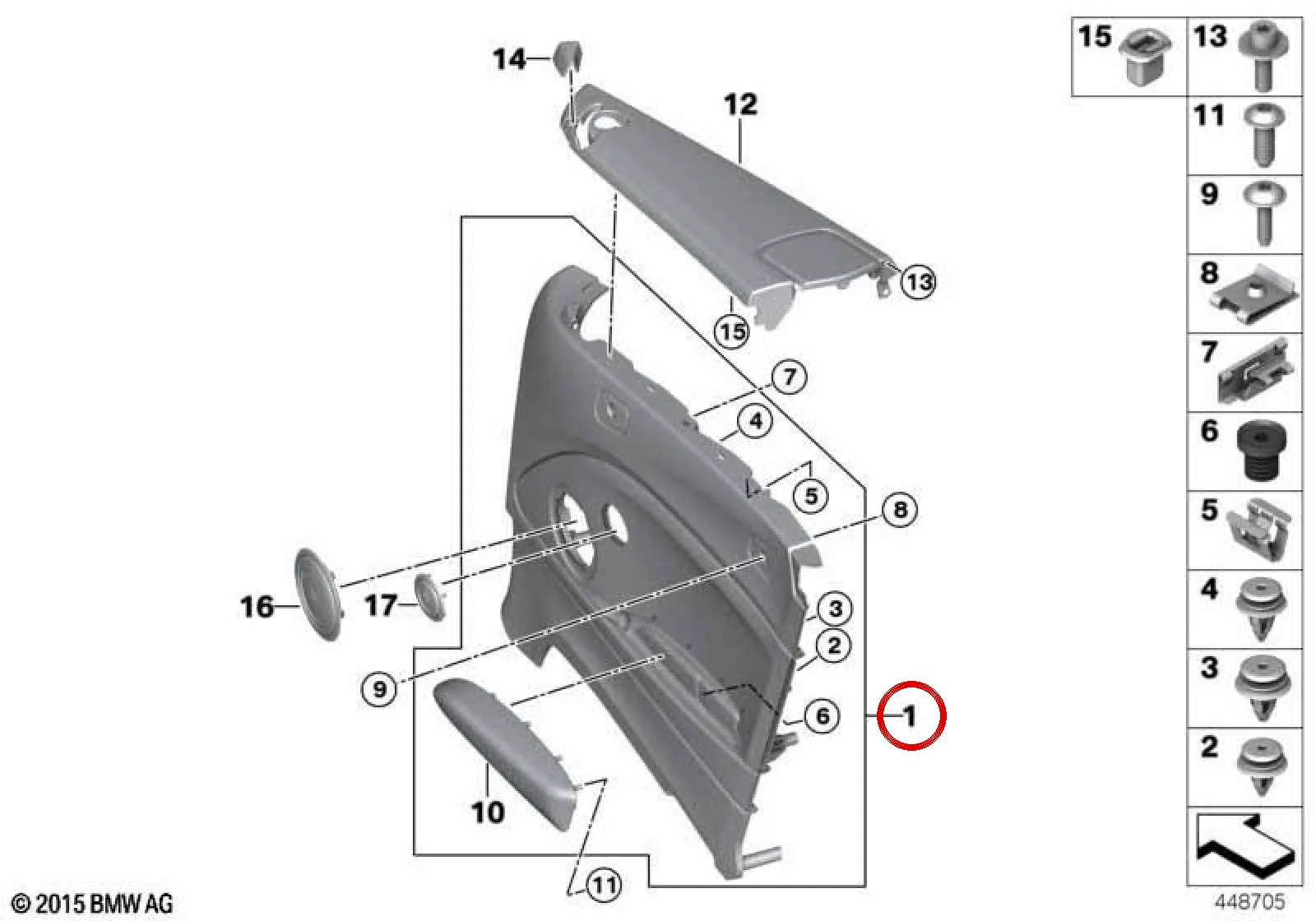 BMW 2 Serisi F23 Sağ Deri Yan Kaplama Paneli 51437486000
