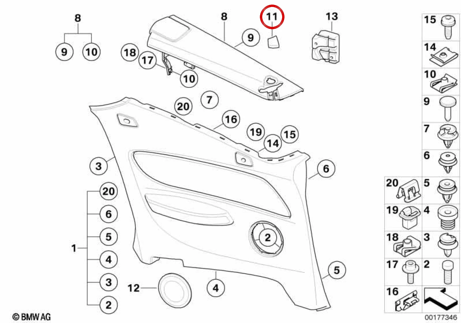 BMW 1 Serisi E88 Sol Emniyet Kemeri Çıkış Kapağı 51439128775