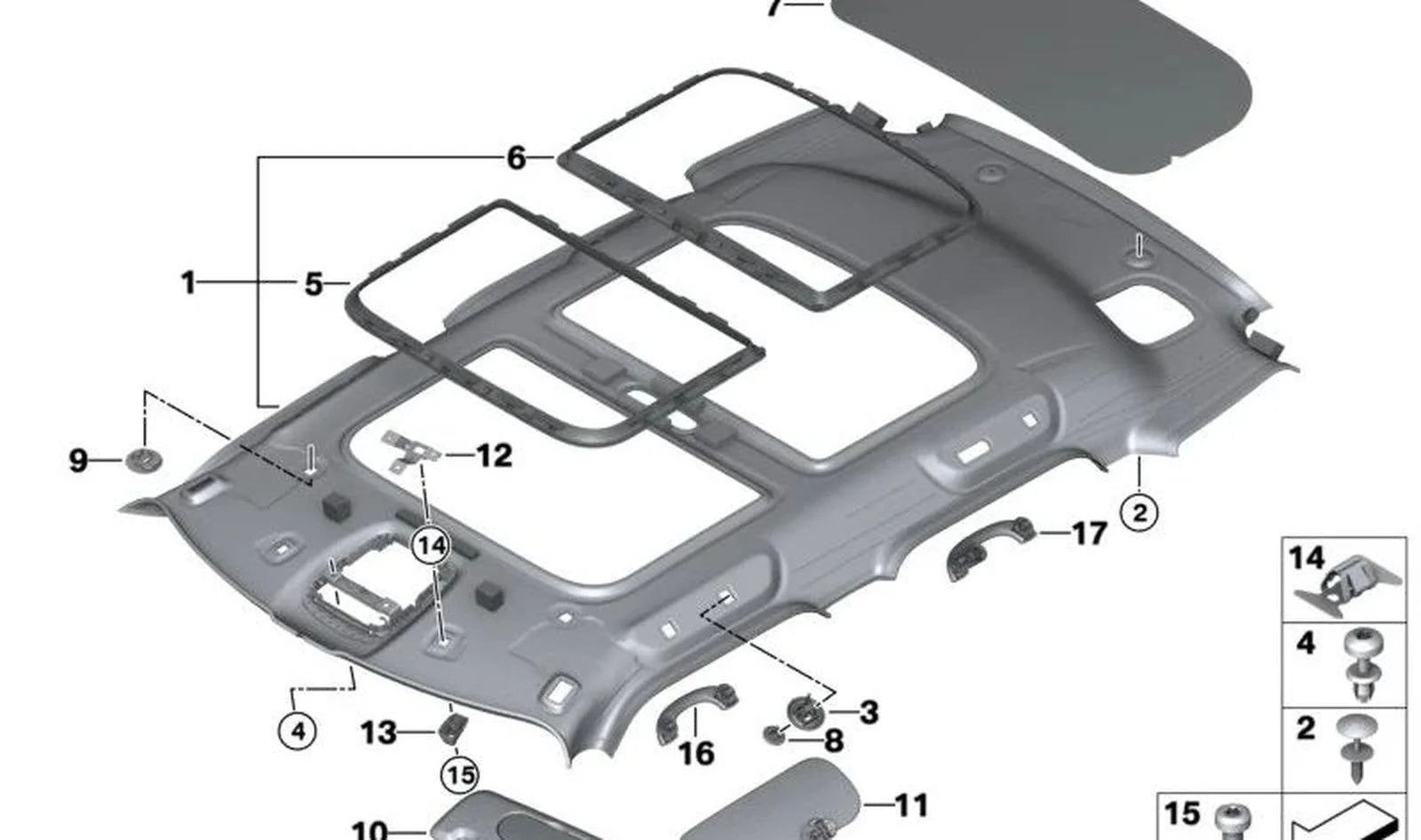 BMW F54 F55 F56 F60… Arka Tavan Takviyesi 51442756579