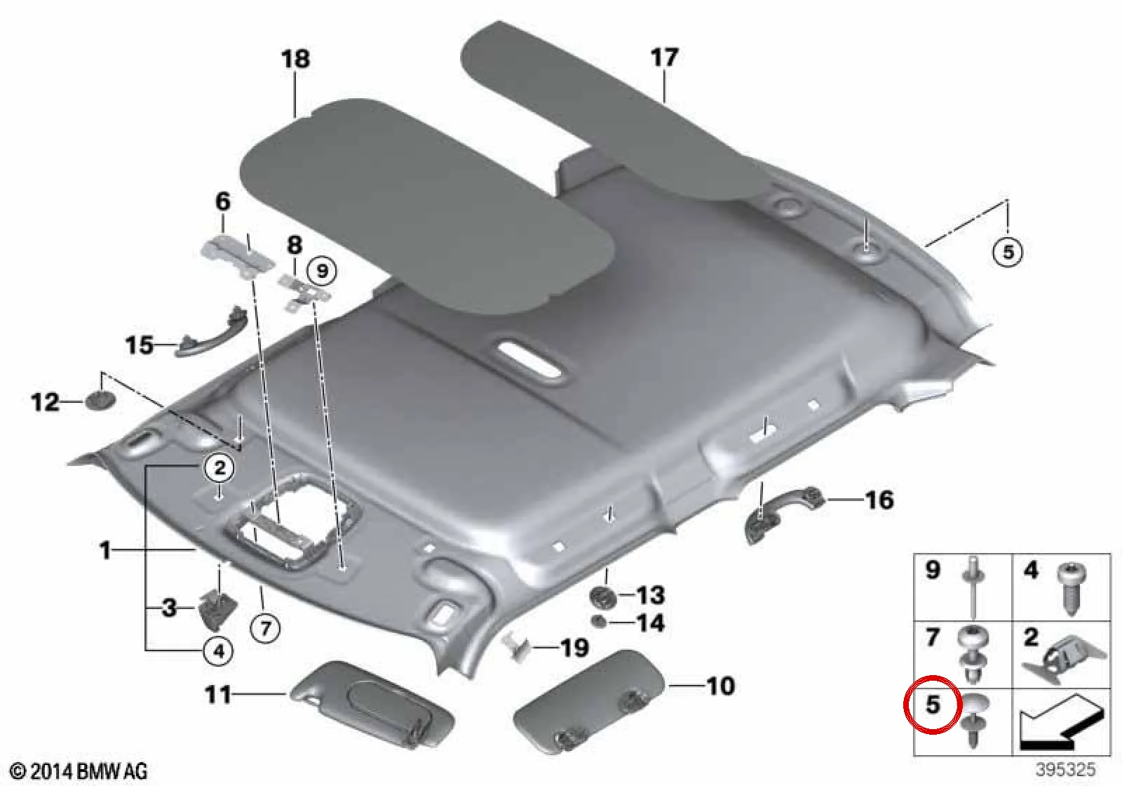 BMW F54 F55 F56 F60… İç Döşeme Genleşmeli Perçin 51442756902