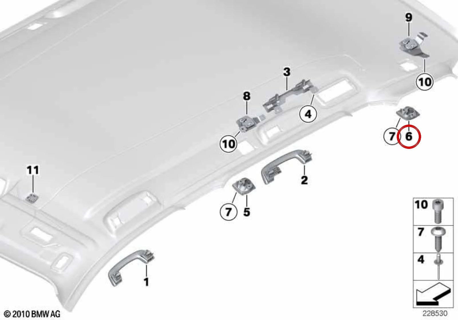 BMW X3 F25 Arka Ayırma Filesi Bağlantı Kapağı 51447245440