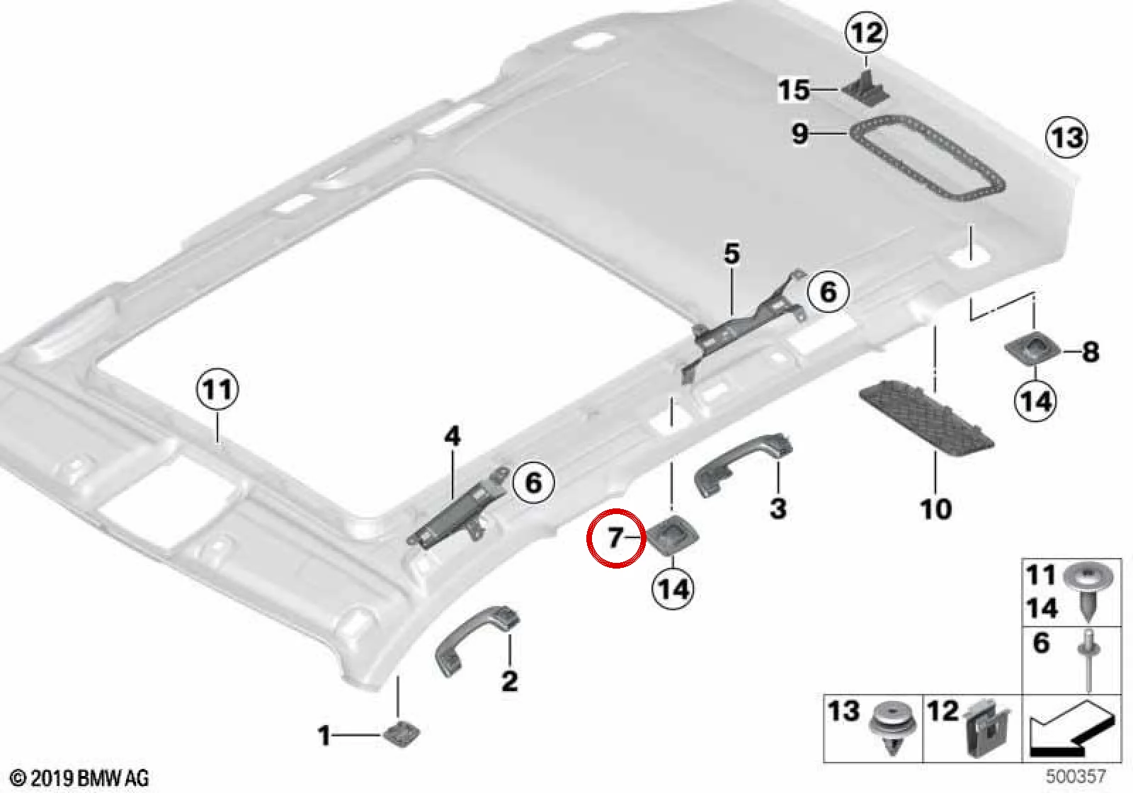 BMW 3 Serisi F31 Ön Sol Ayırma Filesi Tutucu Kapağı 51447273785
