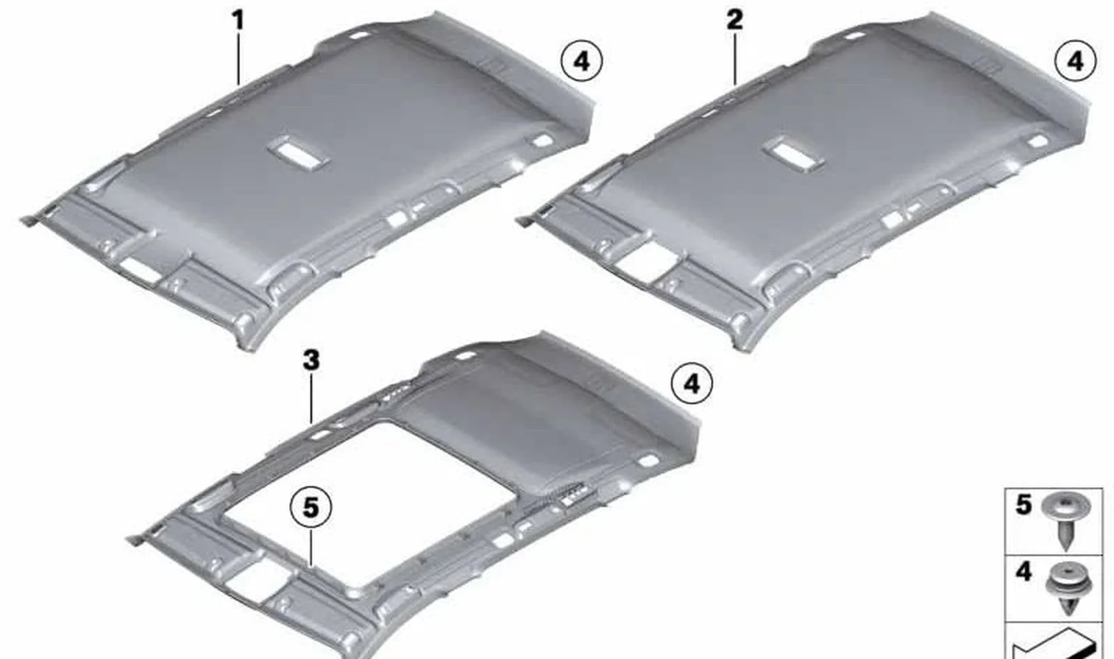 BMW 3 Serisi F31 Arka Sert Tavan Döşemesi 51447313584