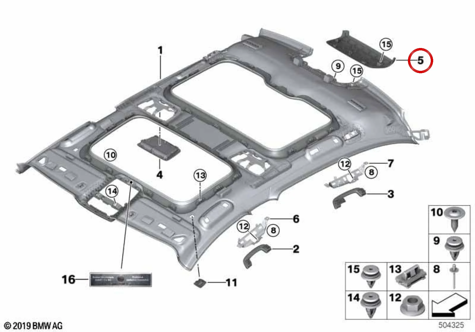 BMW 7 Serisi G11 G12 Kemik Beyazı Alcantara Stop Lambası Kapağı 51447422619