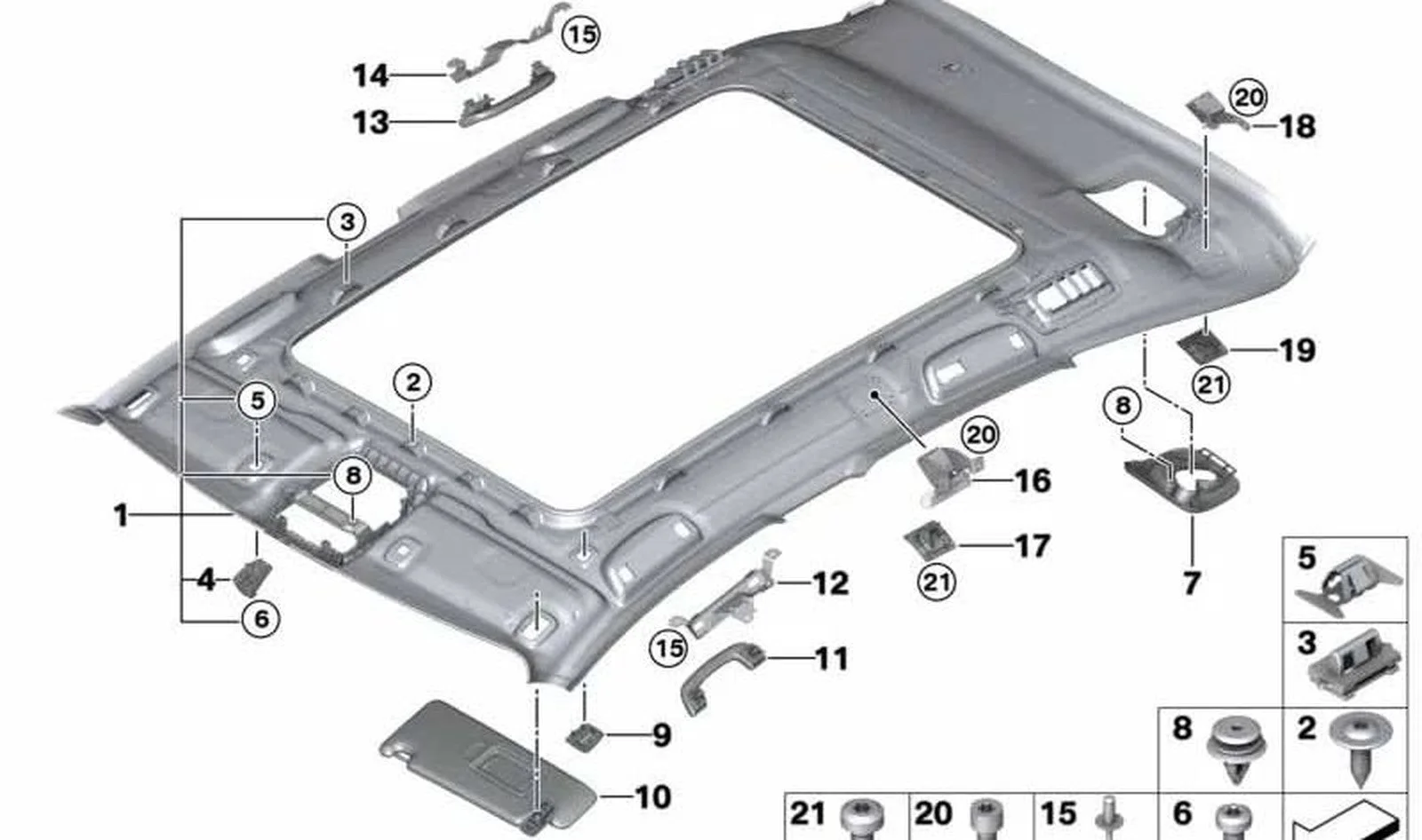 BMW 2 Serisi F45 Arka Orta Emniyet Kemeri Kapağı Siyah 51448061580
