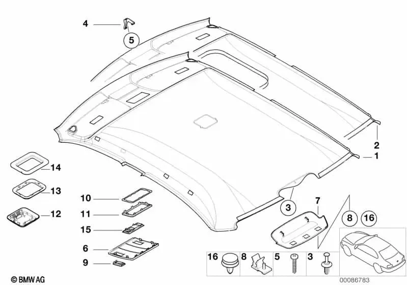 BMW 3 Serisi E36 E46 İç Mekân Alarm Sensörü Alt Braketi 51448209819