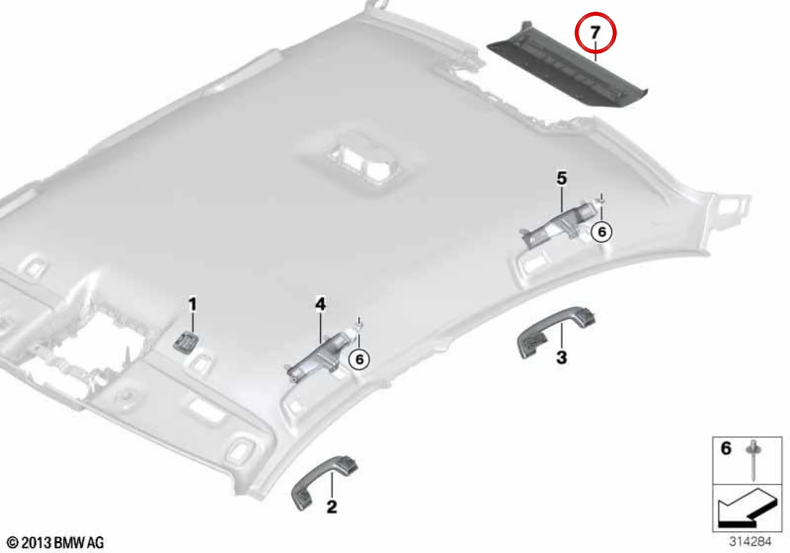 BMW 5 Serisi F10 F18 Stop Lambası Kapağı Everest Gri 51449173446