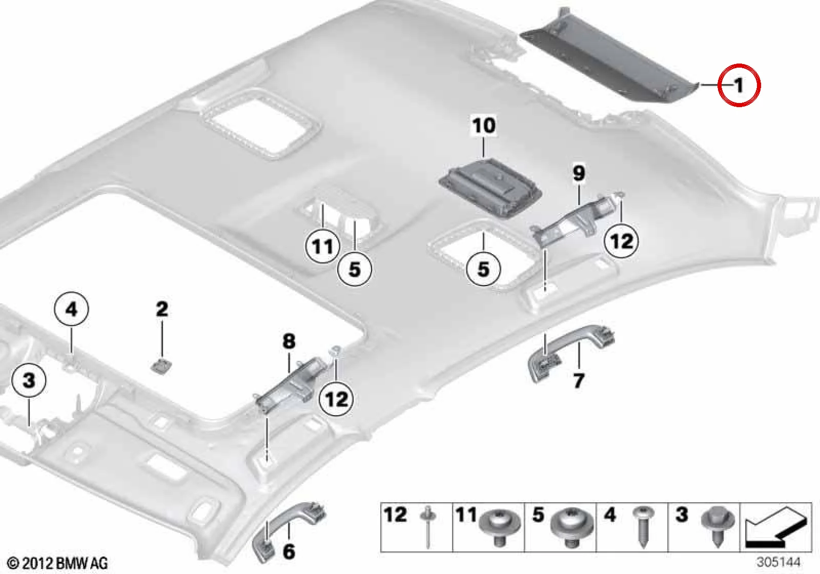 BMW 5 Serisi F10 F18 Stop Lambası Kapağı Oyster 51449196977