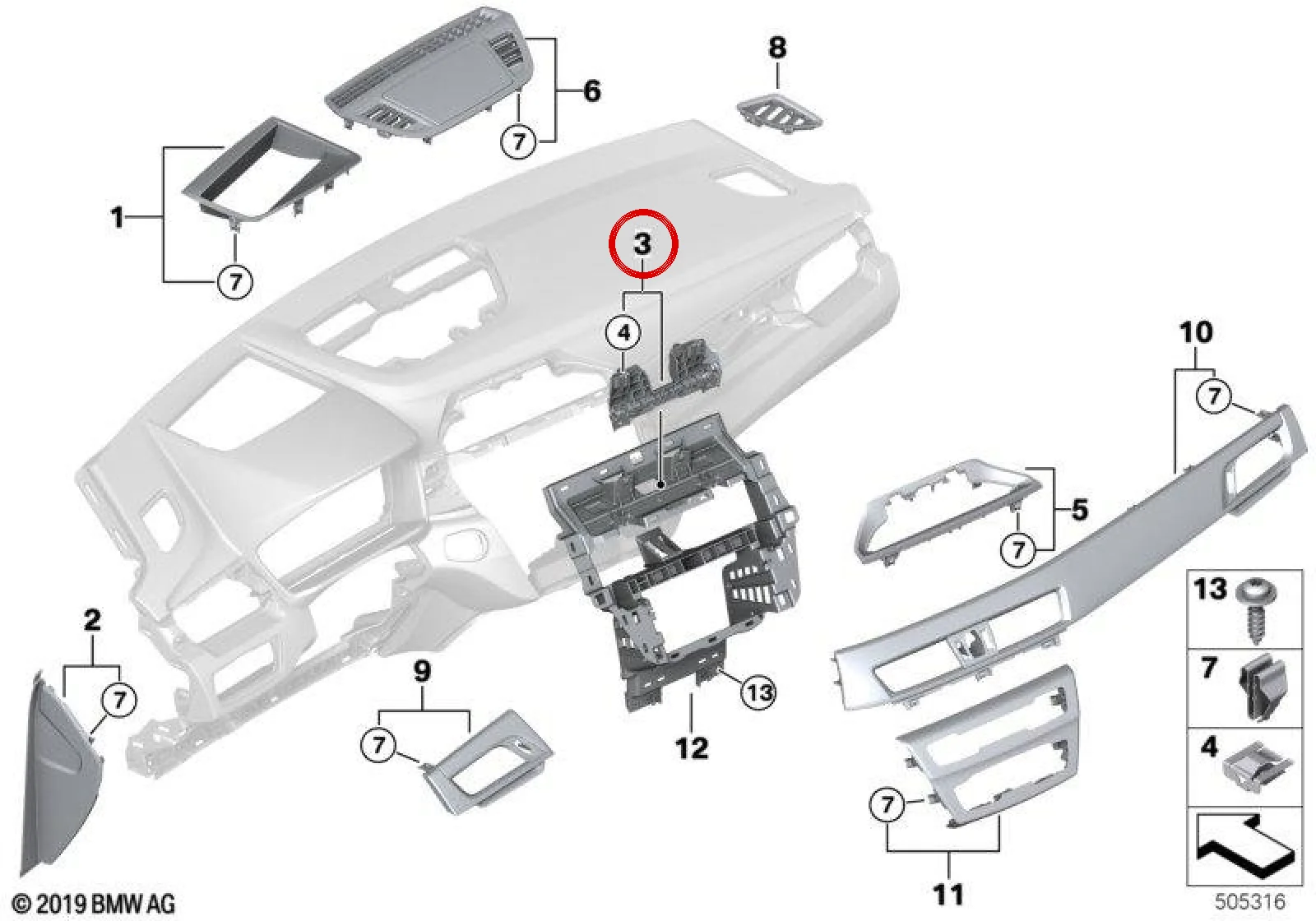 BMW F39 F48 Orta Ekran CID Adaptörü 51456999537