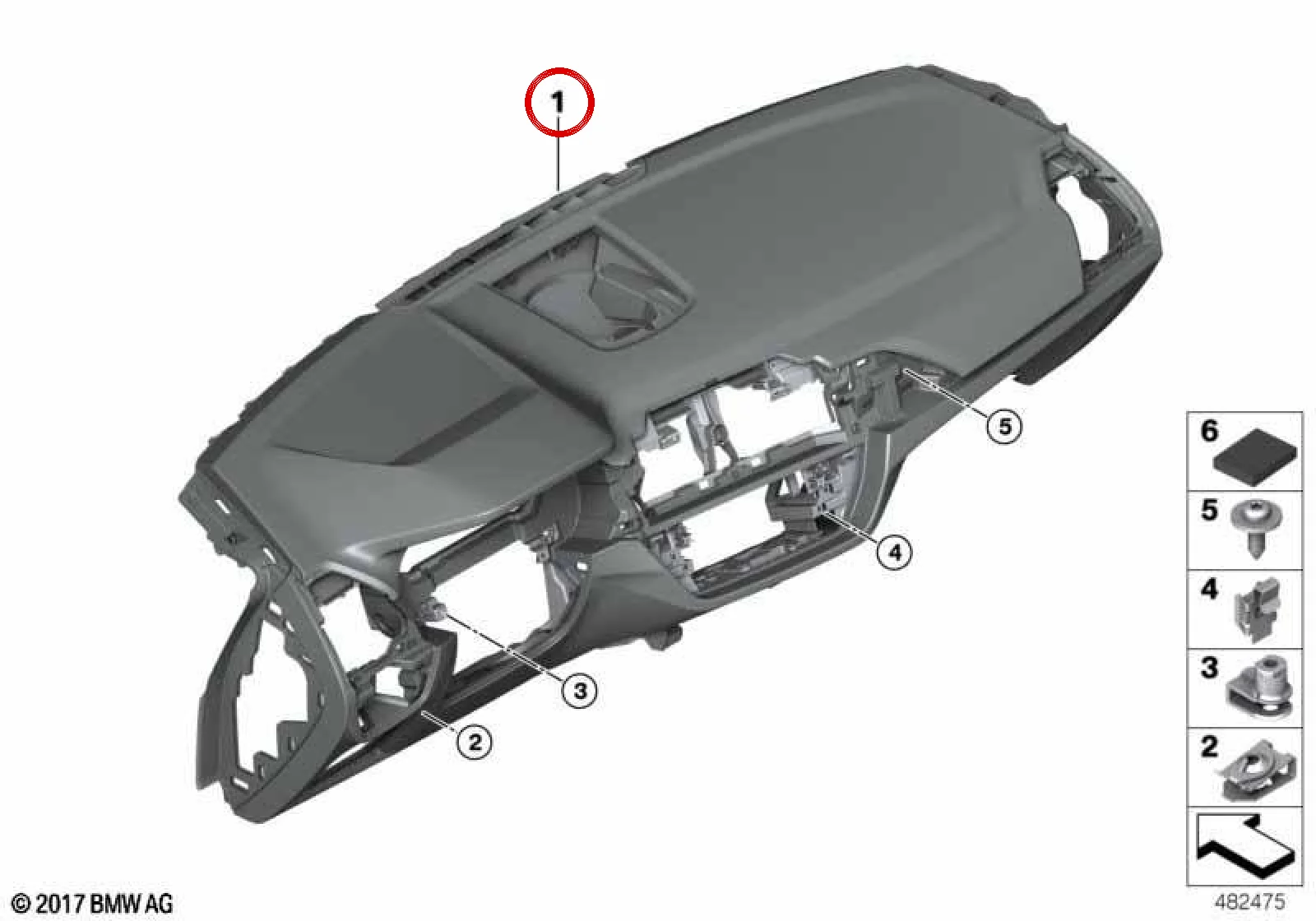 BMW G01 G02 Head-Up Ekranlı Sensatec Torpido Paneli 51457937974