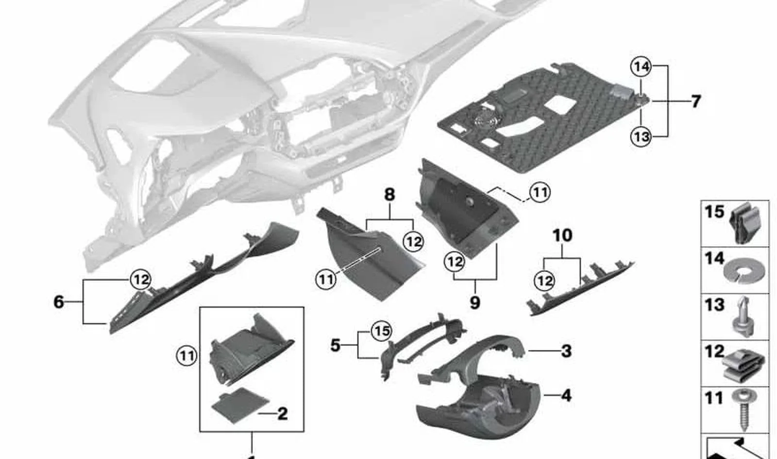 BMW F40 F44 Sürücü Ayak Dayama Yuvası Kaplaması 51457938000