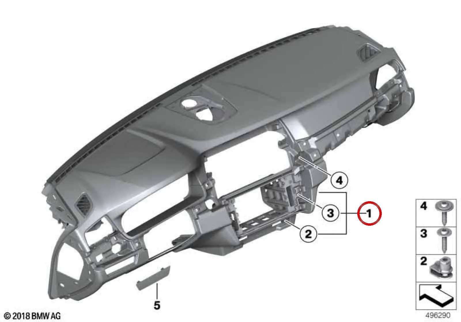 BMW 5 Serisi F10 F11 F18 Head-Up Ekranlı Siyah Deri Gösterge Paneli 51458049792
