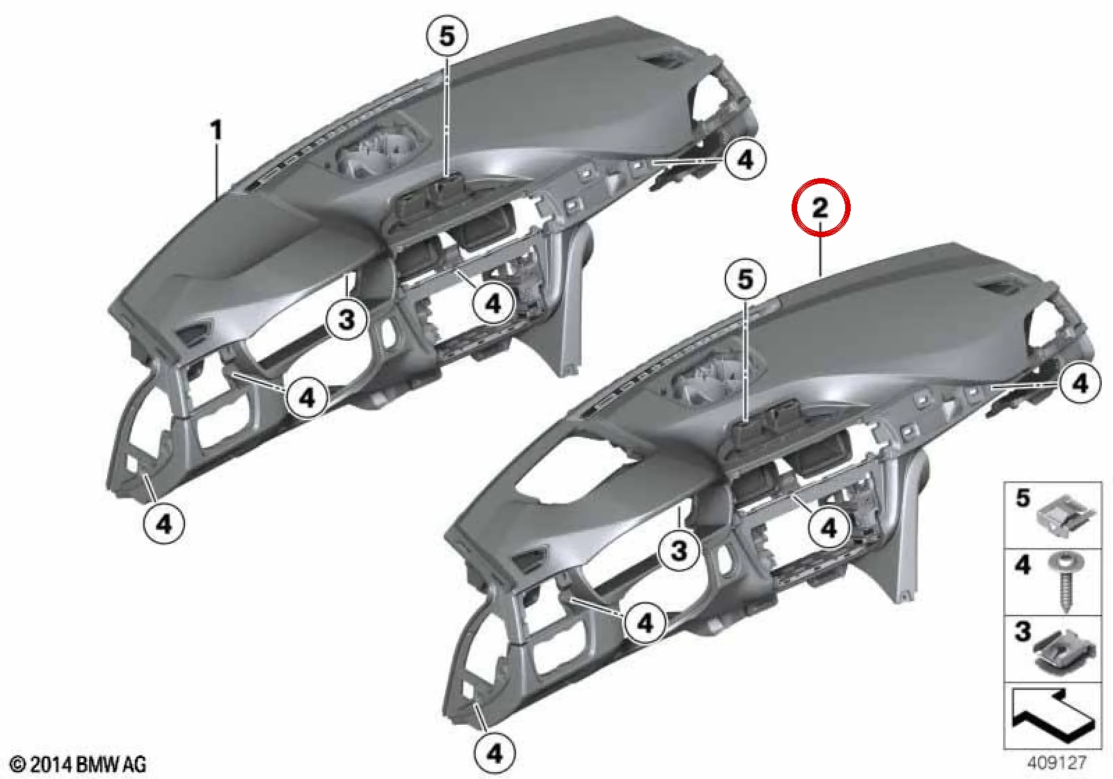BMW 4 Serisi F83 Head-Up Ekranlı Siyah Gri Deri Panel 51458057591