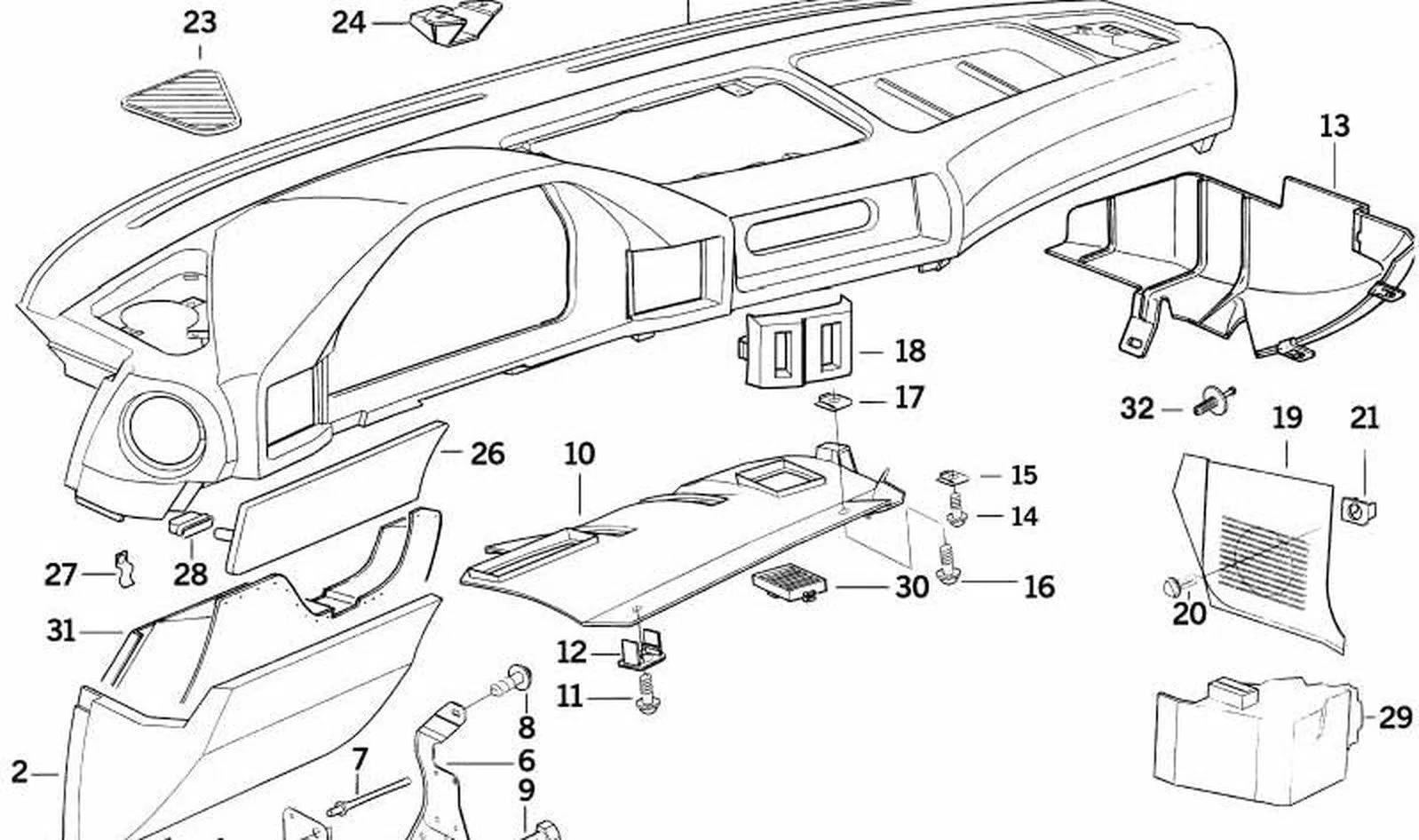 BMW 5 Serisi E34 Sol Hoparlör Izgarası 51458138157