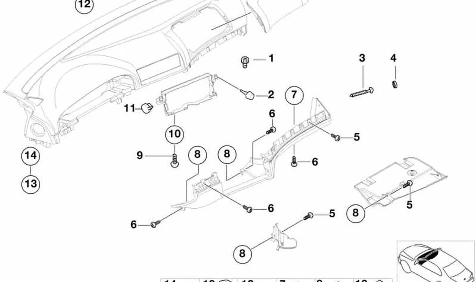 BMW 5 Serisi E39 Torpido Sağ Merkezleme Braketi 51458176522