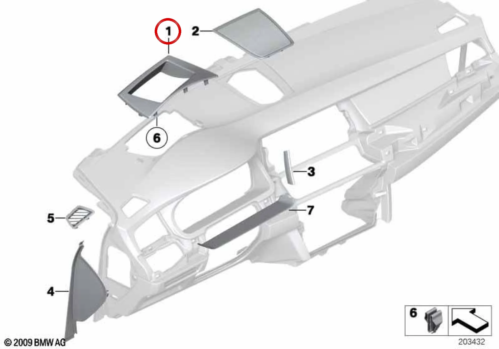 BMW 5 Serisi F07 Head-Up Ekran Kapağı Siyah 51459205275