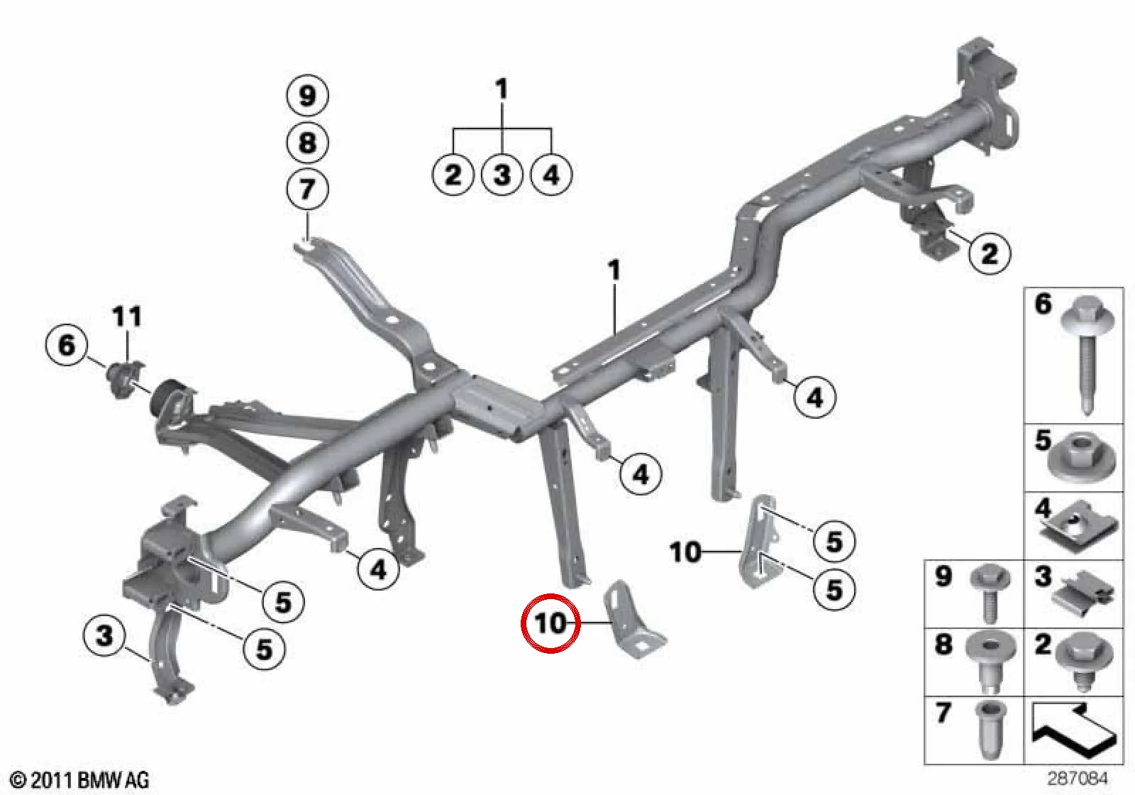 BMW F20 F21 F22 F23… Sağ Orta Tünel Destek Braketi 51459227018