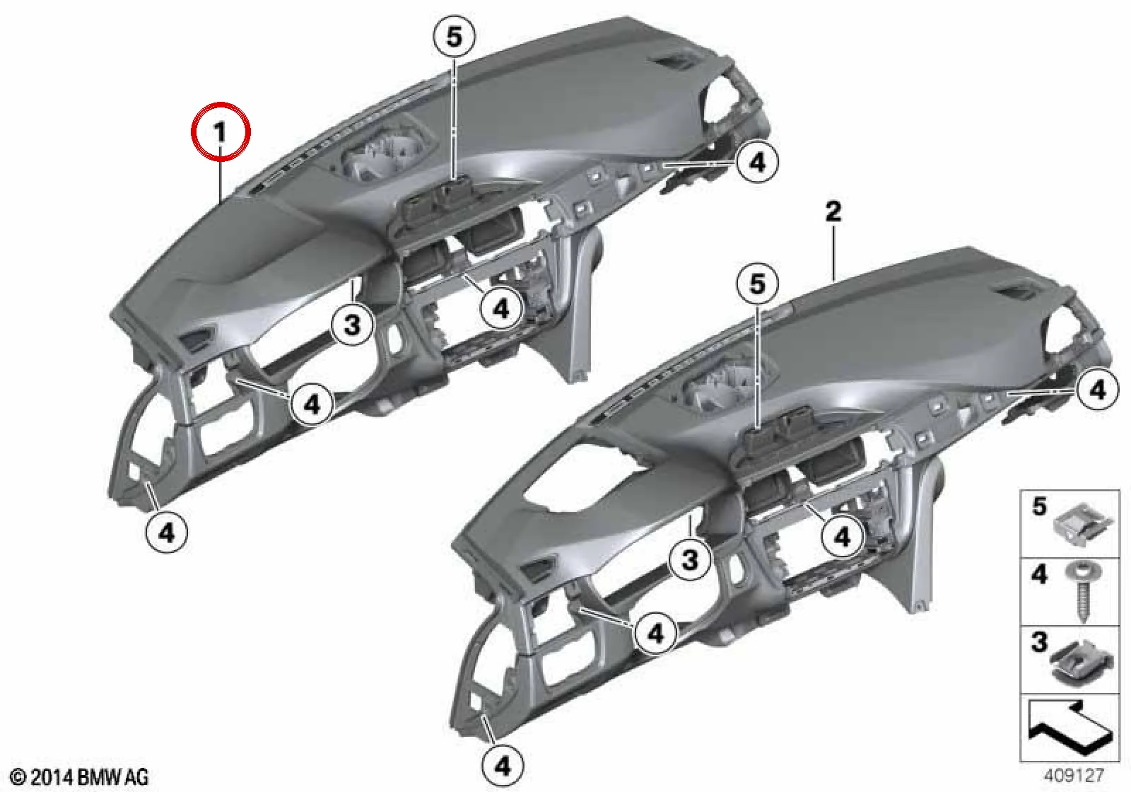 BMW F30 F31 F32 F33… Siyah Komple Torpido 51459248045