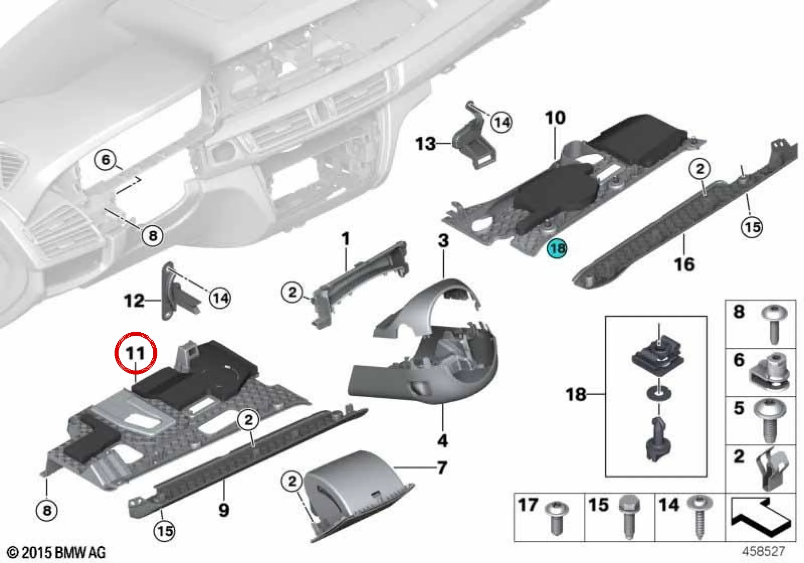 BMW F15 F16 F85 F86 Sol Pedal Bölgesi Kaplaması 51459252418