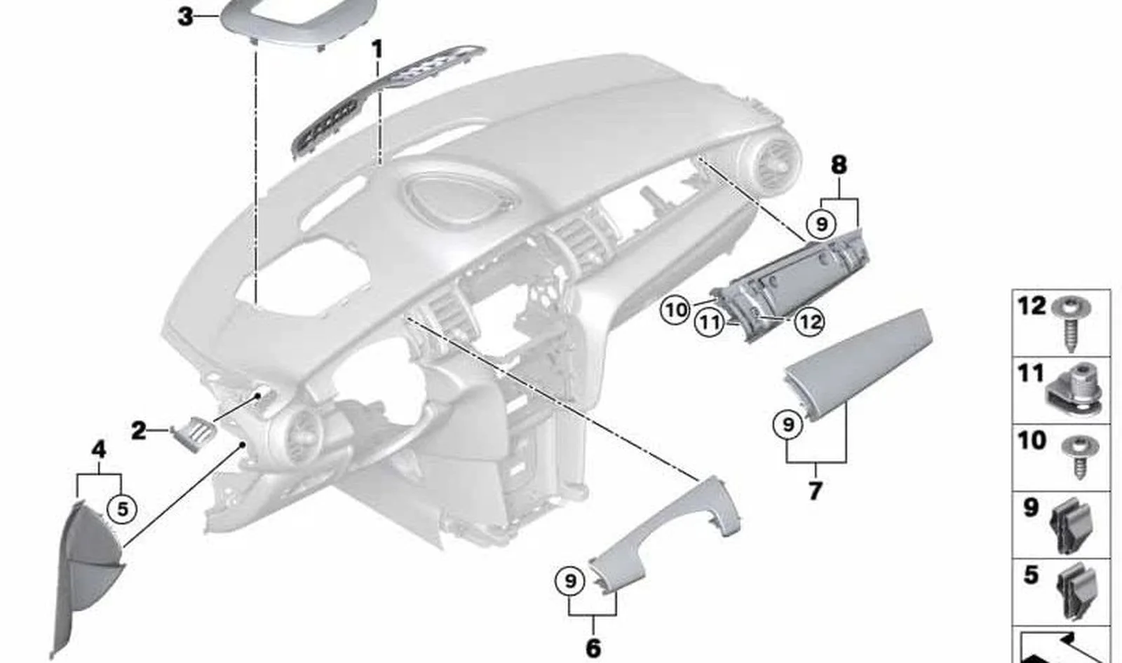 BMW MINI F56 Gizli Saklama Gözü Trimi 51459292387