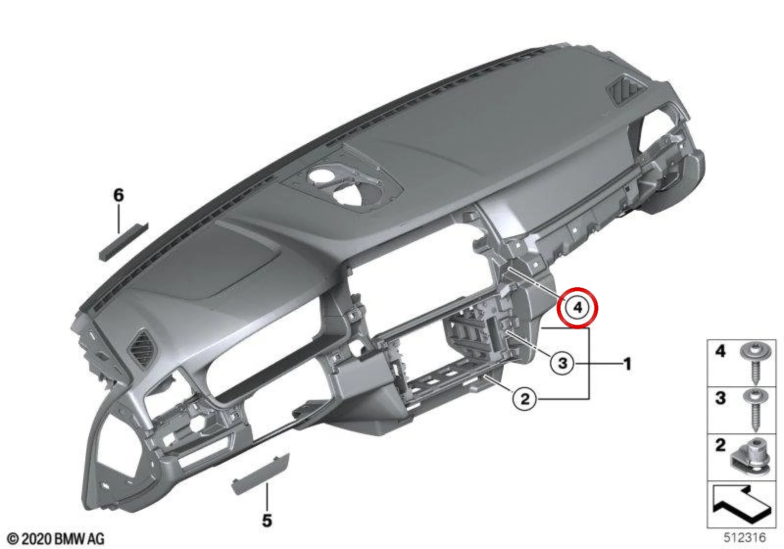 BMW 5 Serisi F07 F10 F11 F18 Sürüş Asistanı Sensör Kapağı 51459292790