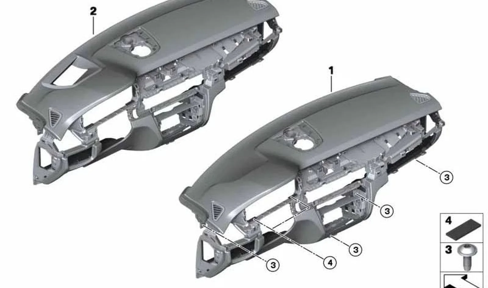 BMW F15 F16 Ekranlı Deri Siyah Mokka Gösterge Paneli 51459298957