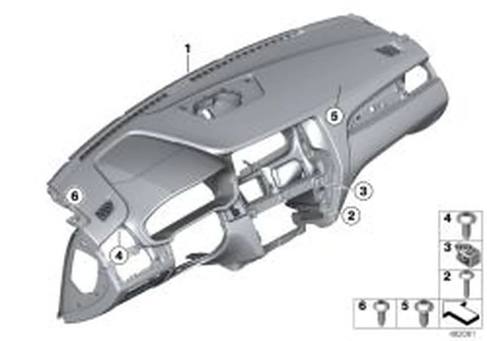 BMW F25 F26 Torpido Paneli Siyah 51459311560