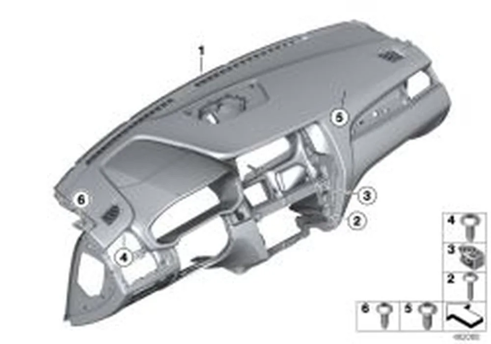 BMW F25 F26 Torpido Paneli Siyah 51459311560