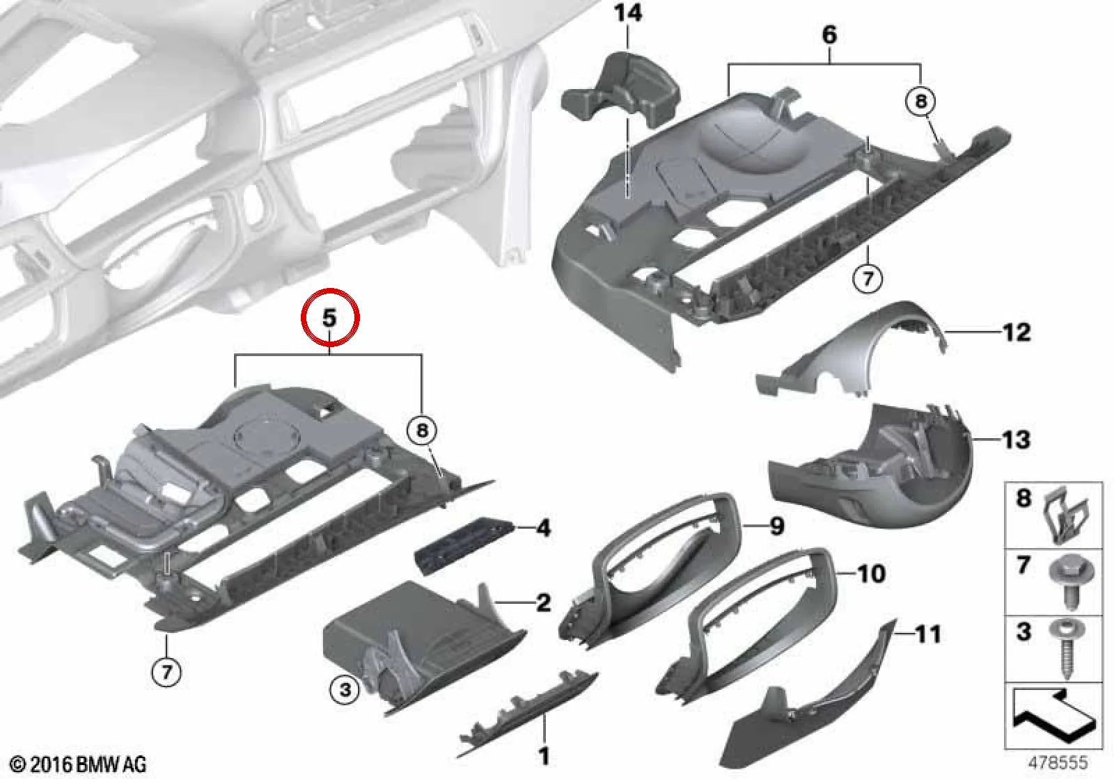 BMW F30 F31 F32 F33… Pedal Bölgesi Alt Kaplaması 51459382560