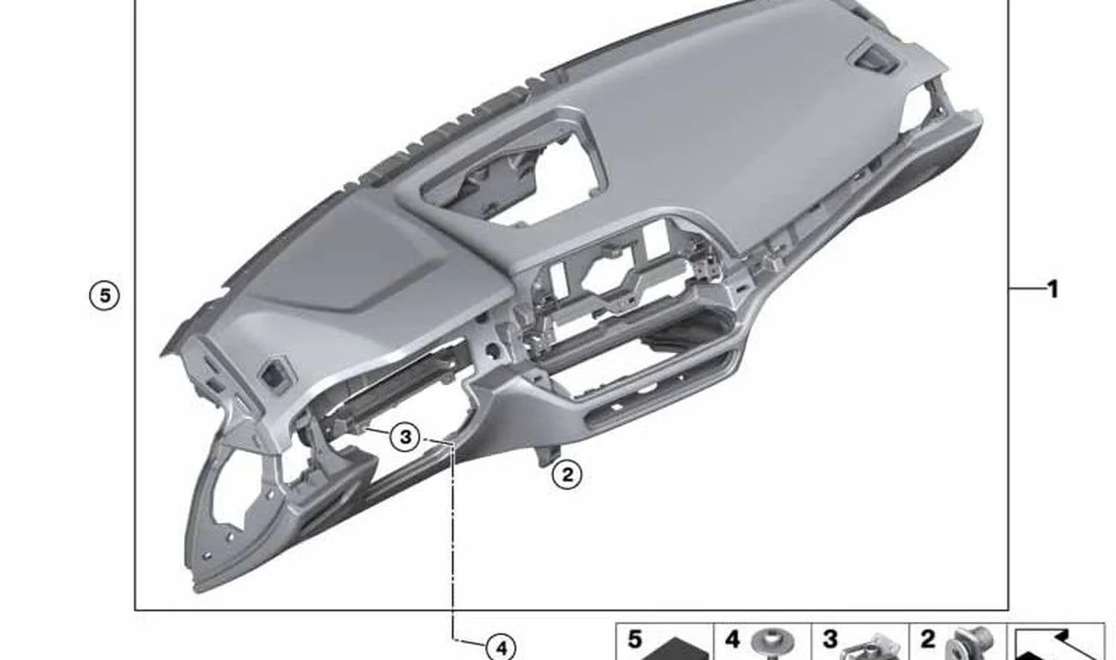 BMW G20 G21 G22 G23 Head-Up Ekranlı Torpido Siyah İstiridye 51459476399